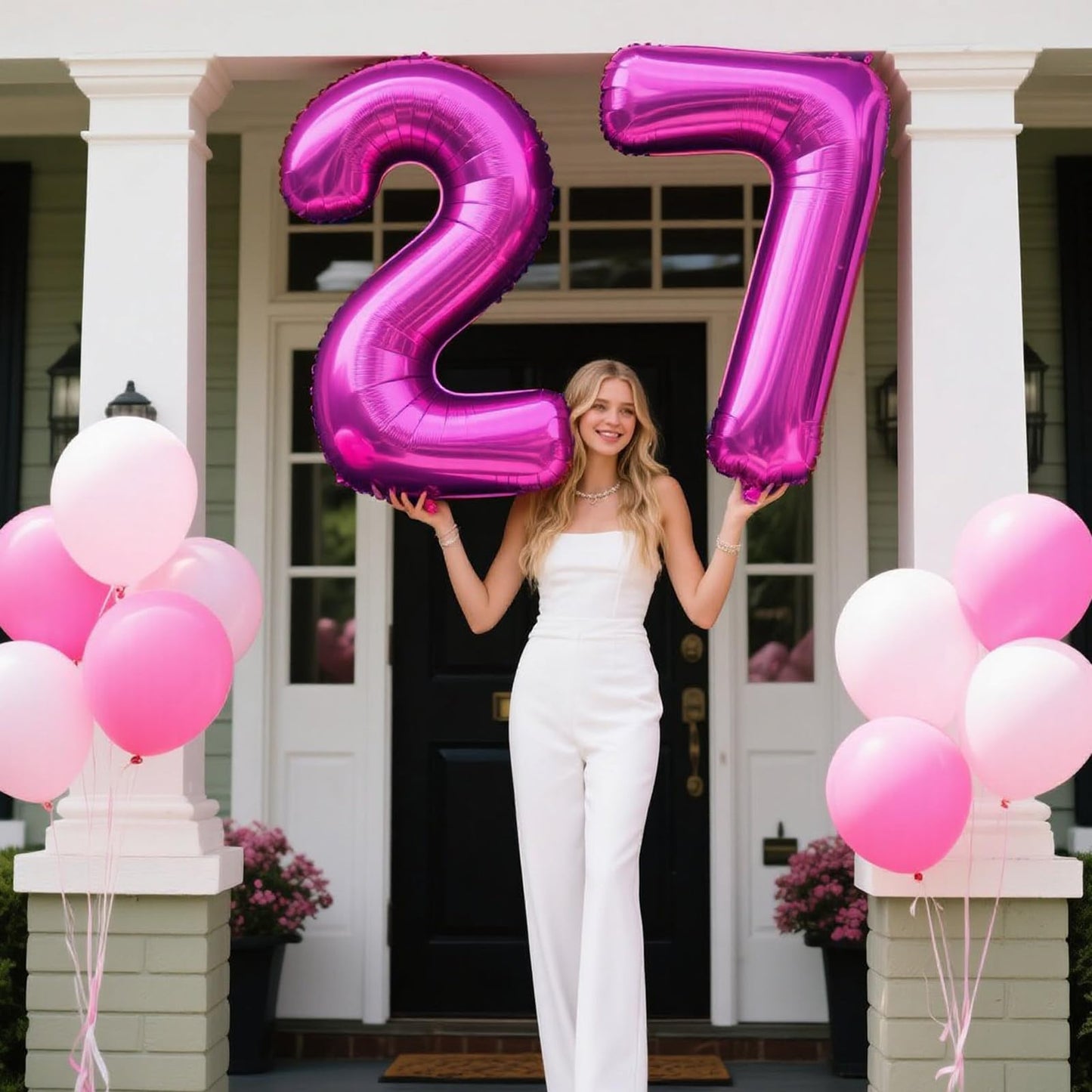 Kelfuoya 40-Inch Rose Purple Number 7 Balloon | Jumbo Mylar Foil Balloon for Birthdays & Anniversaries