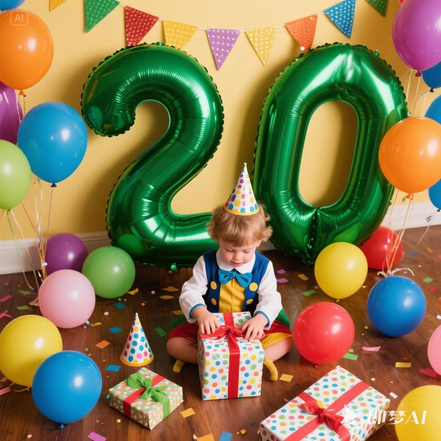 Kelfuoya 40-Inch Green Number 20 Balloon – Jumbo Mylar Foil Party Decor for Birthdays & Anniversaries
