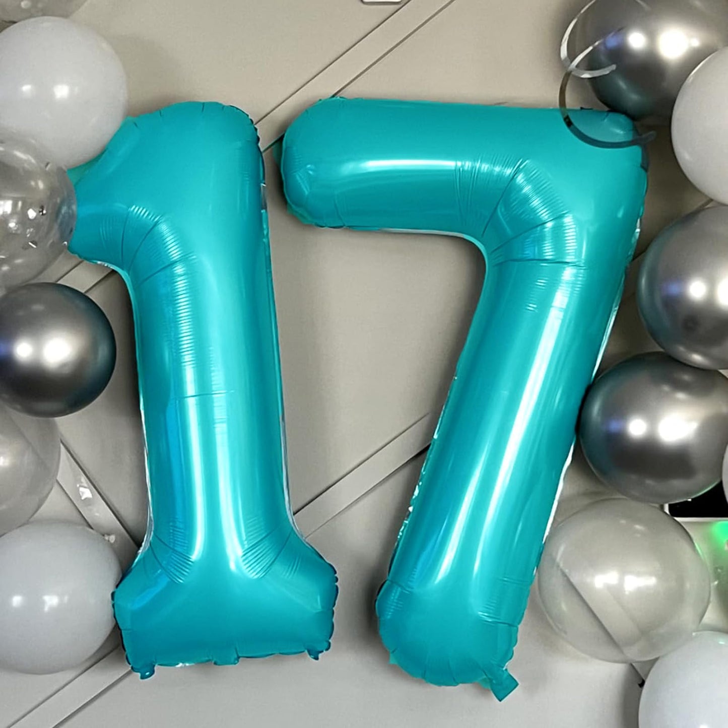 Kelfuoya 40-Inch Light Blue Number 1 Foil Balloon – Jumbo Milestone