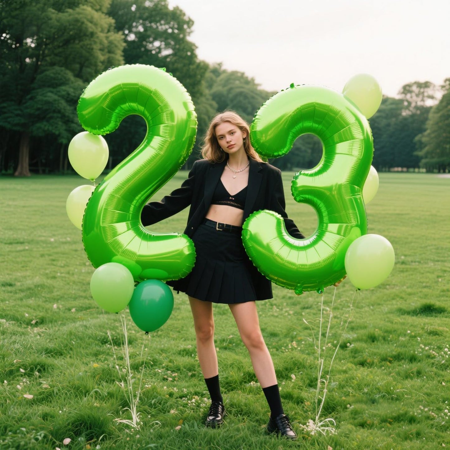 Kelfuoya 40 Inch Light Green Number 3 Balloon – Jumbo Foil Mylar Balloon for Birthday, Anniversary & Events