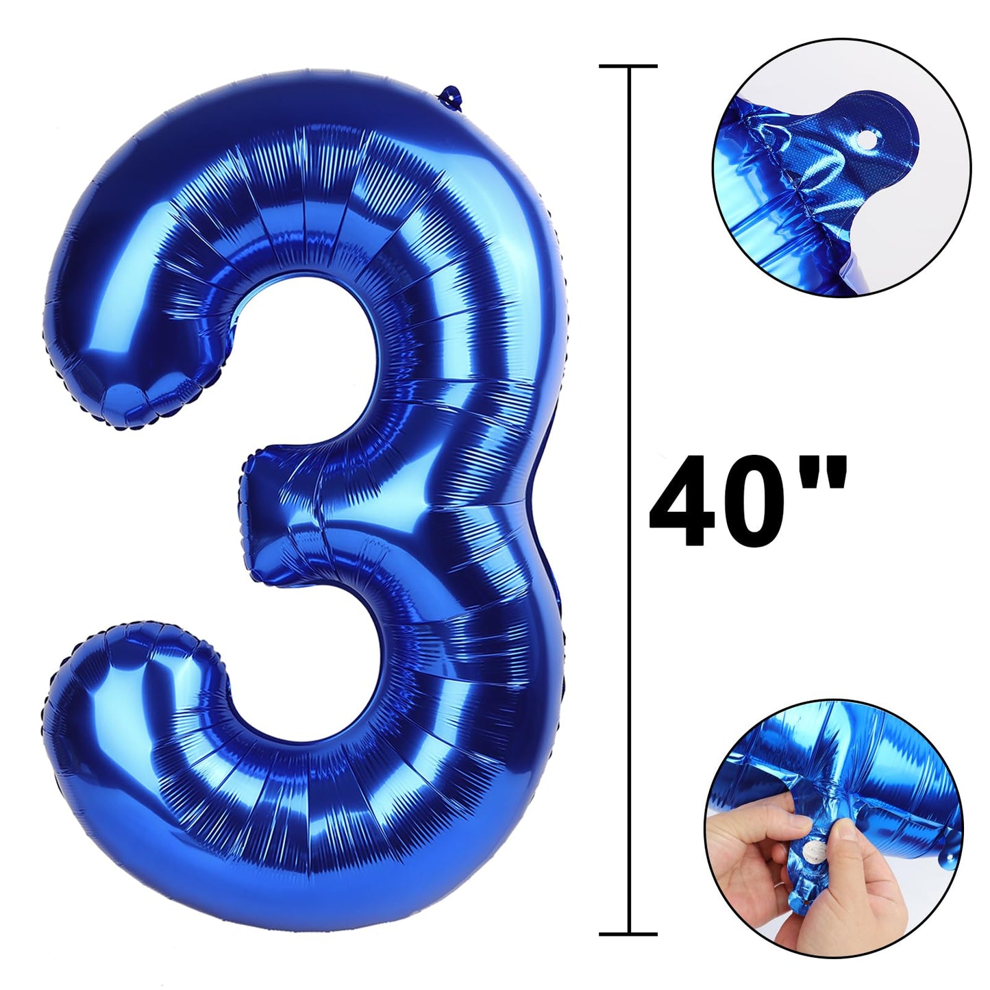 Kelfuoya 40-Inch Navy Blue Number 13 Balloon – Jumbo Mylar Foil for Birthday & Anniversary