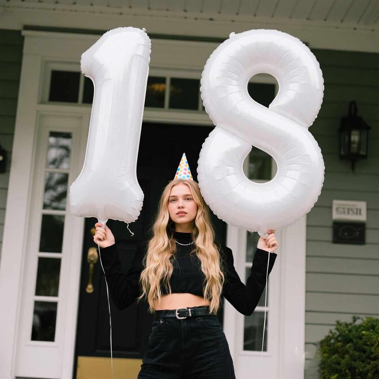 Kelfuoya 40 Inch White Number 8 Balloon Jumbo Foil Party Decoration for Birthday and Anniversary