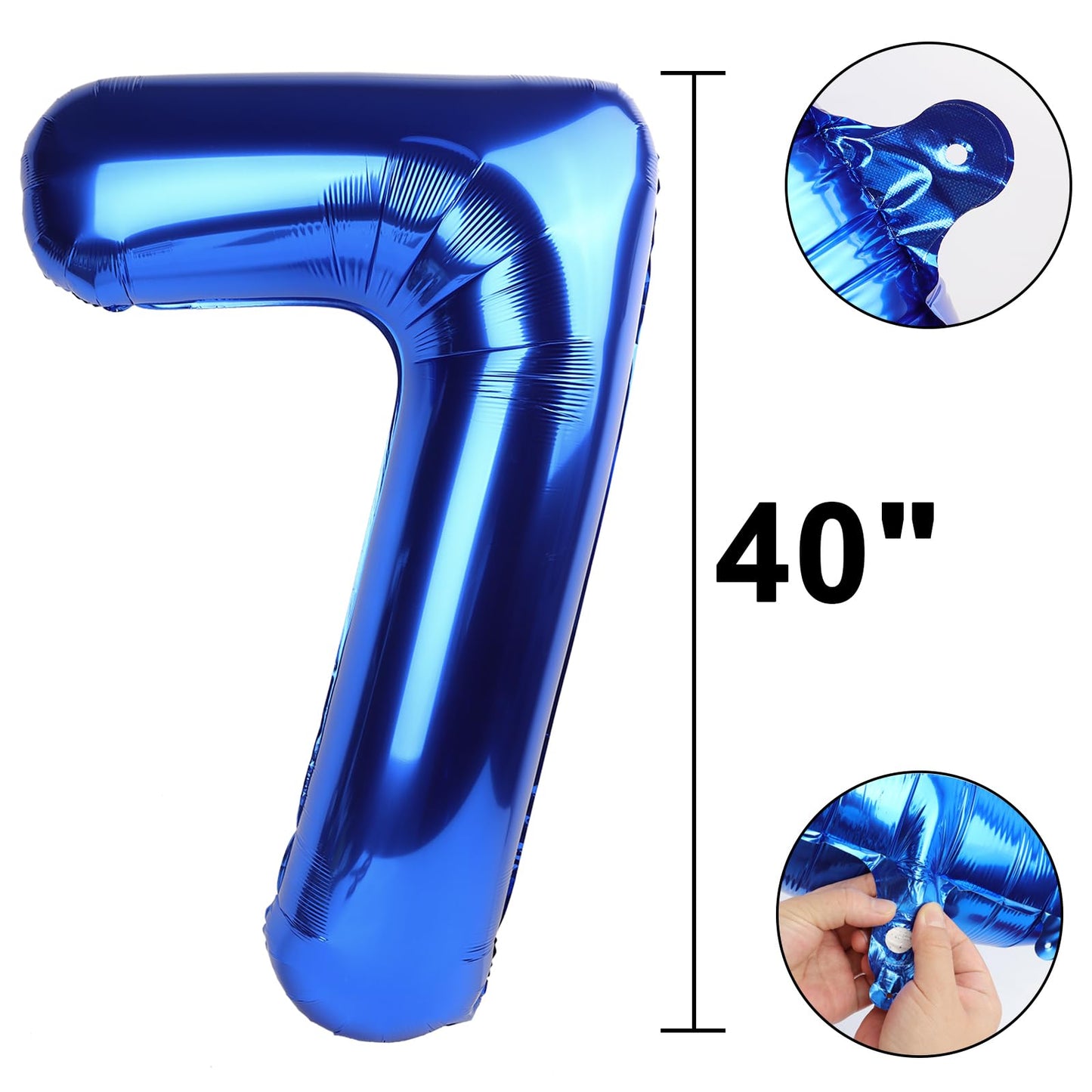 Kelfuoya 40-Inch Navy Blue Number 70 Digital Balloon – Jumbo Mylar Foil Balloon for Birthday & Anniversary