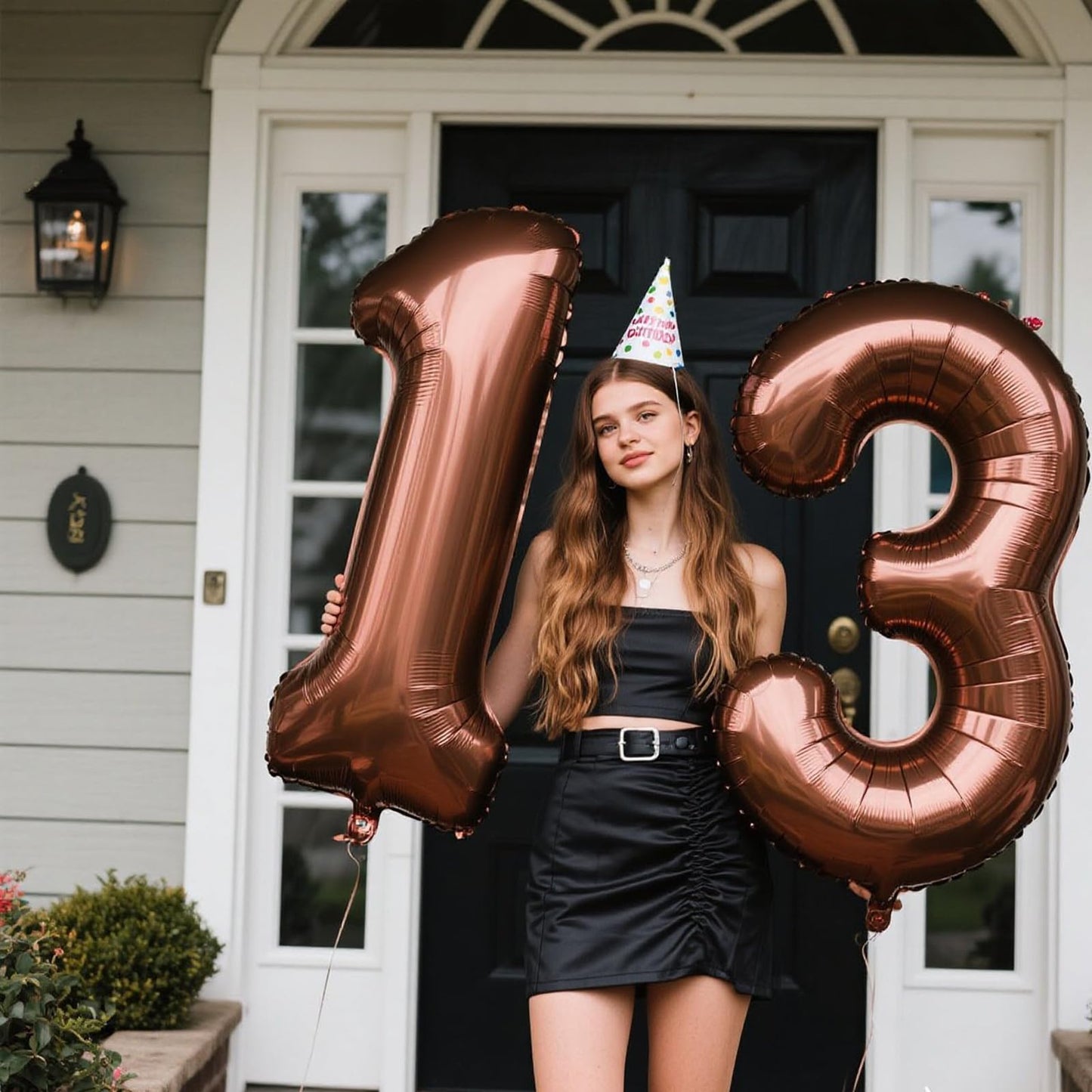 Kelfuoya 40 Inch Dark Brown Number 13 Balloon – Jumbo Foil Helium Decor for Birthday and Anniversary