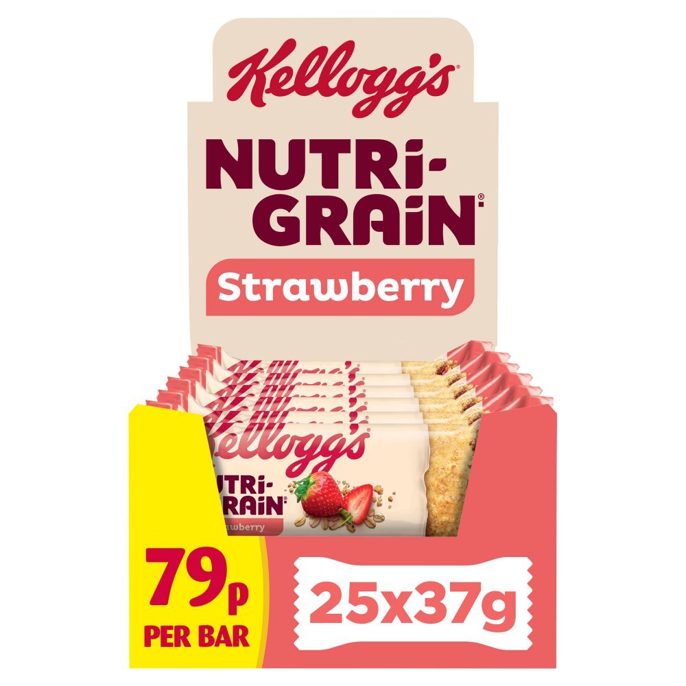 Kellogg's Nutri-grain Strawberry Snack Bar 37g (Box of 25)