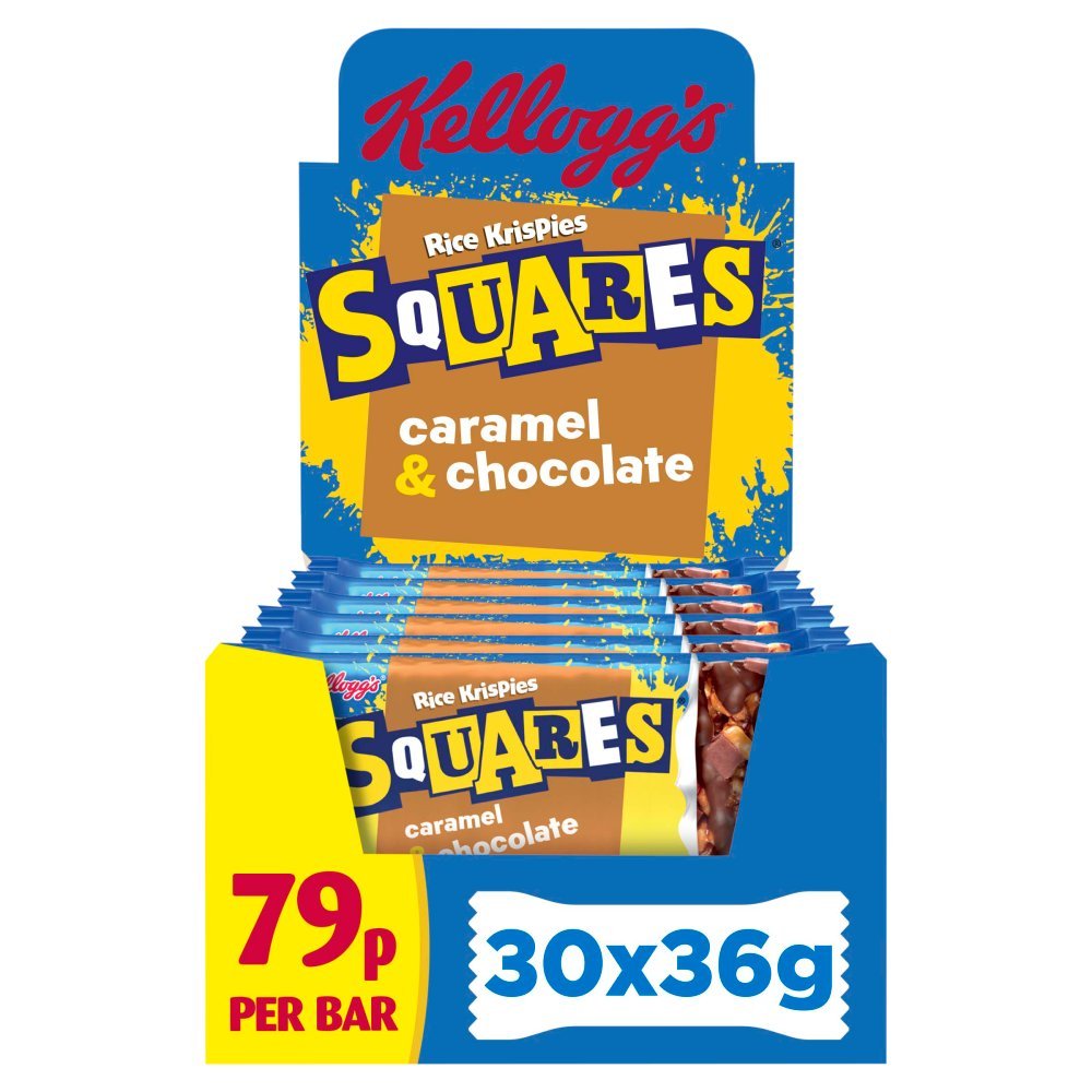 Kellogg's Rice Krispies Squares Caramel & Chocolate 36g (Box of 30)