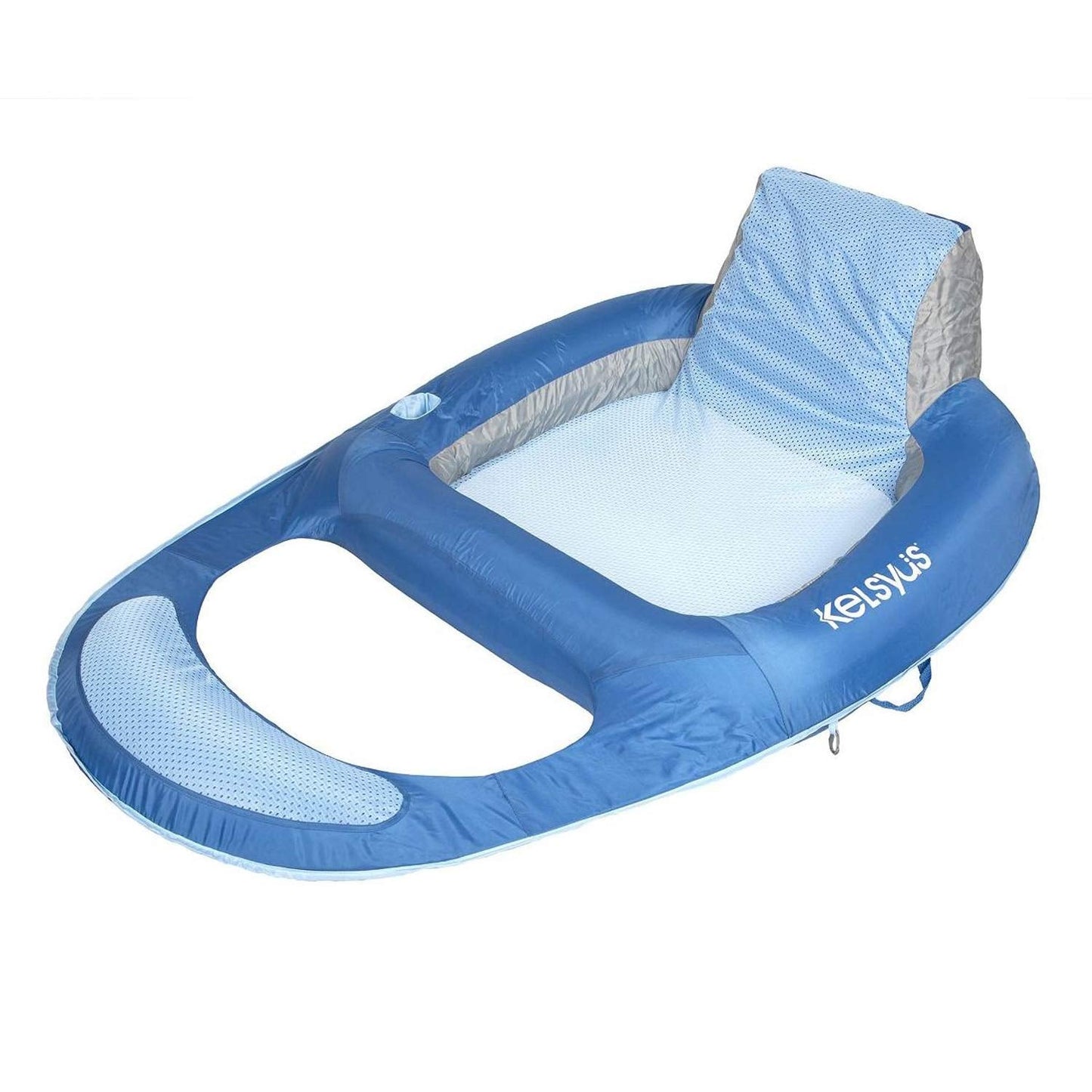 Kelsyus Spring Float Pool Lounger Chair – Light Blue | Mesh Seat, Inner Spring, Portable