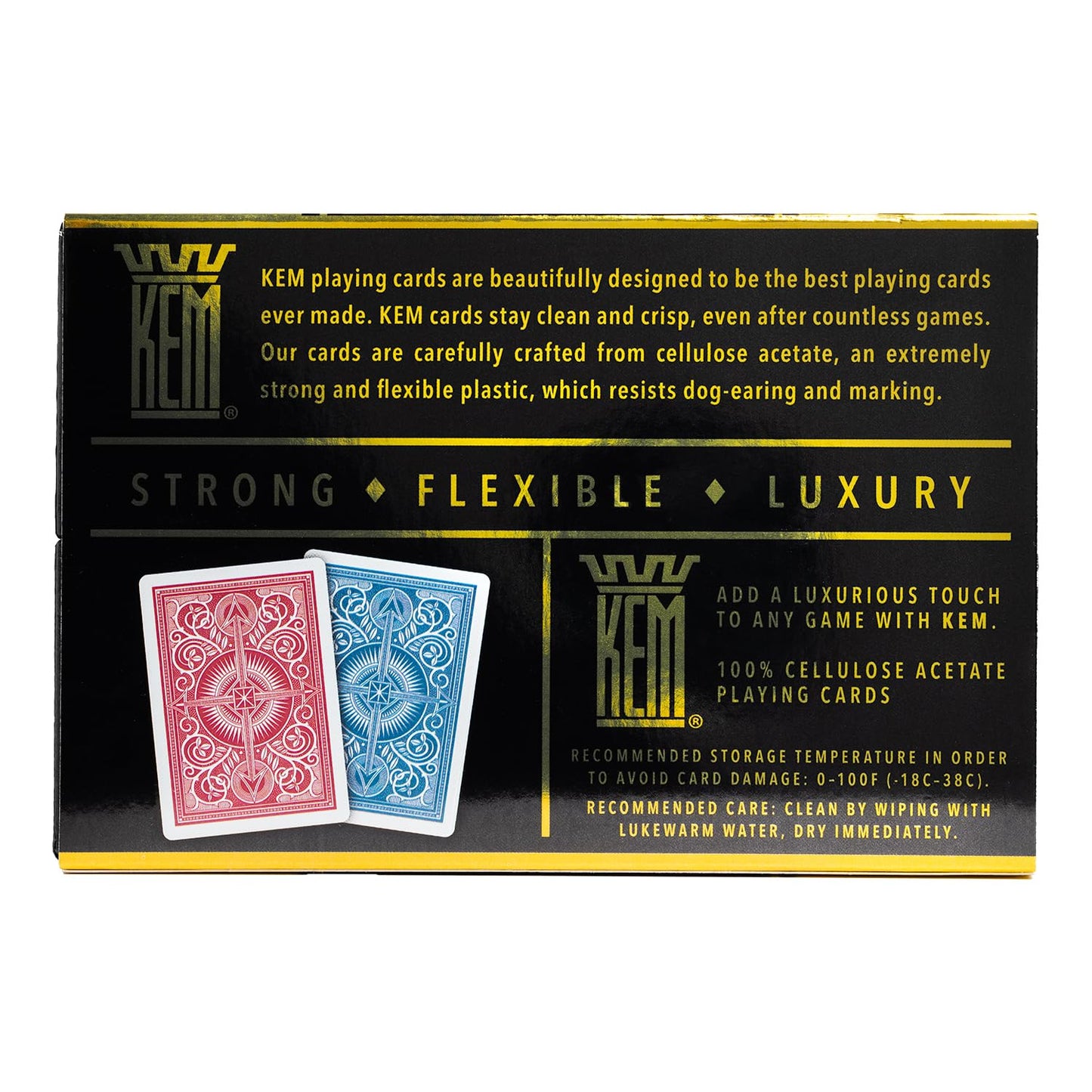 KEM Arrow Red & Blue Plastic Playing Cards – Jumbo Index, Poker Size, Premium Casino Grade (2 Decks)