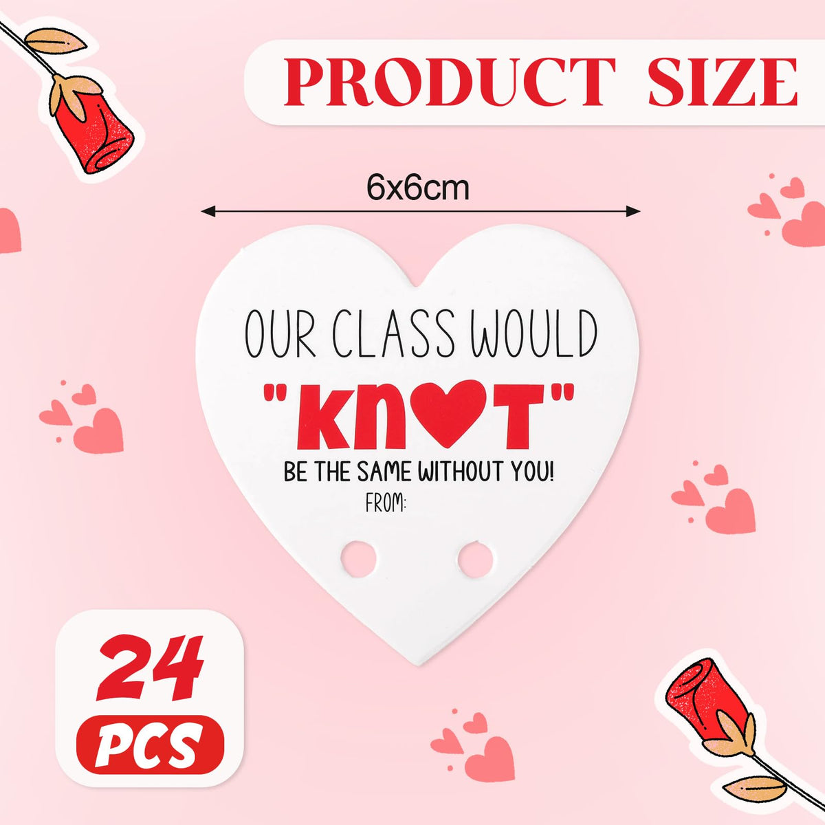 Kenning 24 Packs Teacher Valentines Cards with Bracelets – Classroom Gift Set
