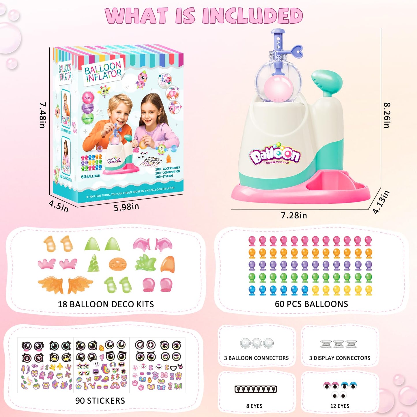 kenvc DIY Balloon Animal Kit – Creative Balloon Arts & Crafts for Kids Aged 3+