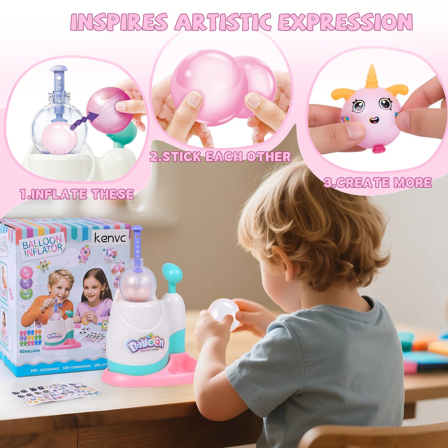 kenvc DIY Balloon Animal Kit – Creative Balloon Arts & Crafts for Kids Aged 3+