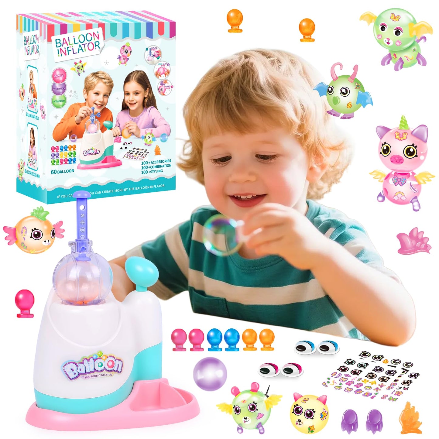 kenvc DIY Balloon Animal Kit – Creative Balloon Arts & Crafts for Kids Aged 3+