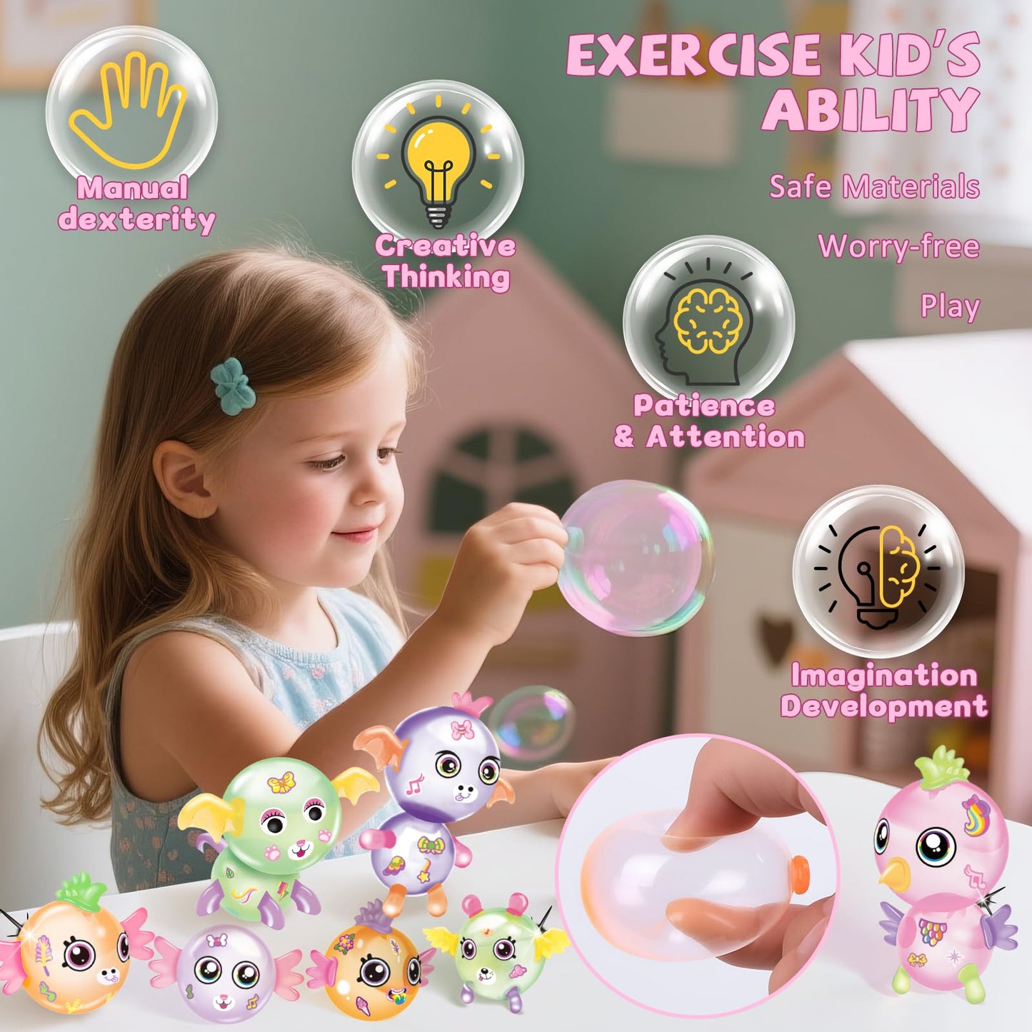 kenvc DIY Balloon Animal Kit – Creative Balloon Arts & Crafts for Kids Aged 3+