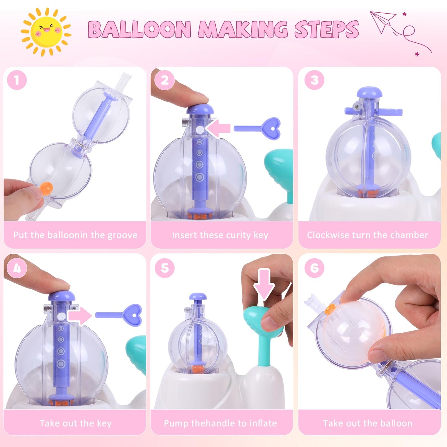 kenvc DIY Balloon Animal Kit – Creative Balloon Arts & Crafts for Kids Aged 3+