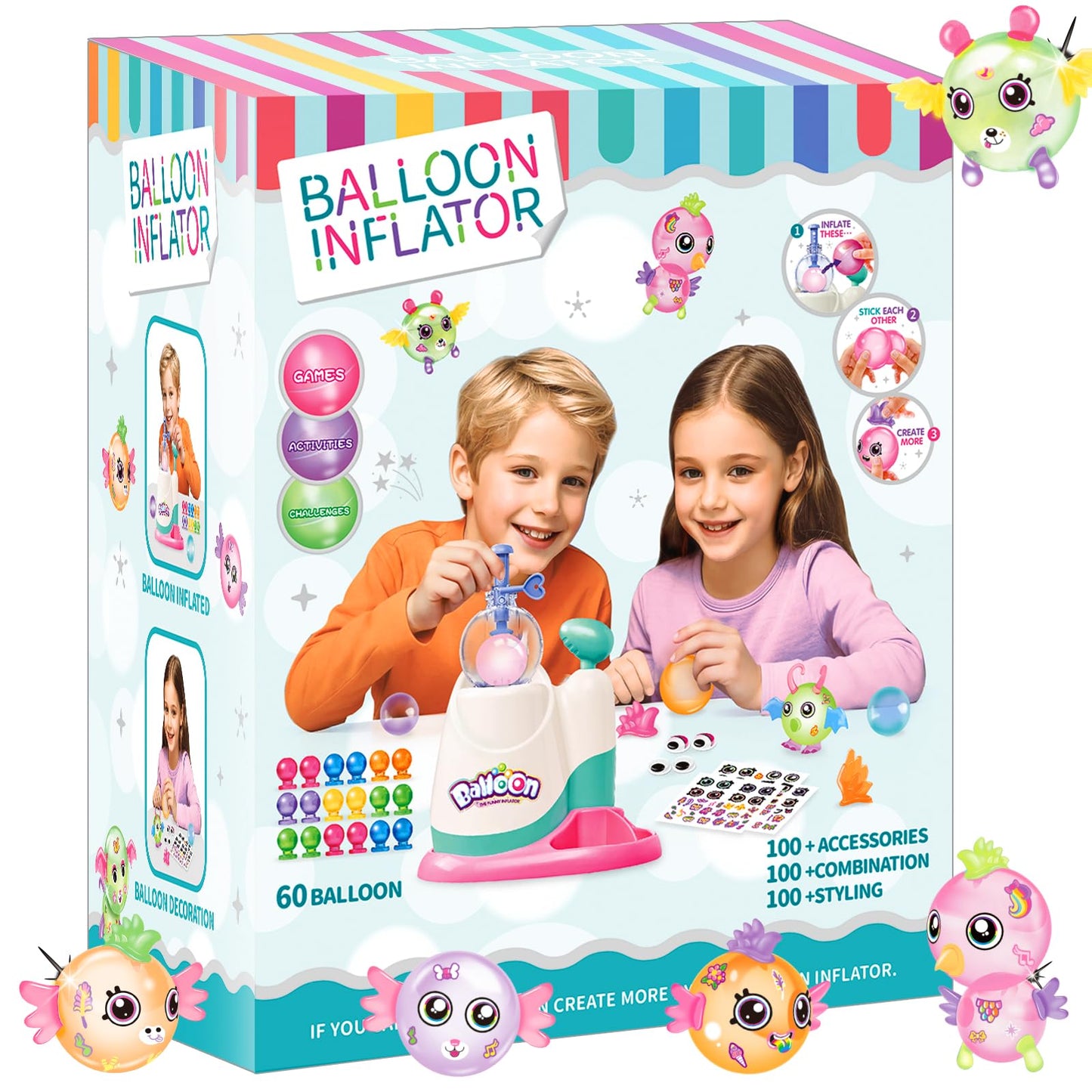 kenvc DIY Balloon Animal Kit – Creative Balloon Arts & Crafts for Kids Aged 3+
