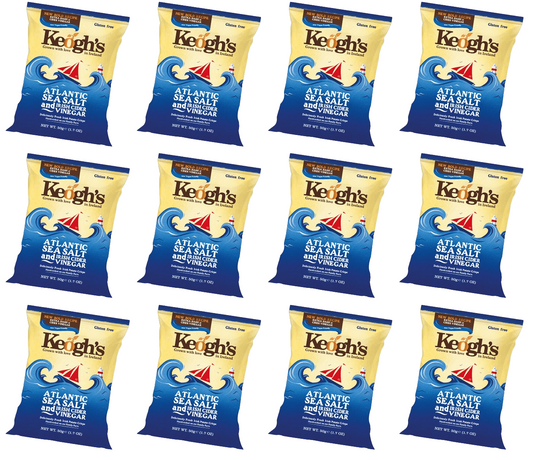 12 x Keogh's Atlantic Sea Salt And Sweet Irish Vinegar 125G