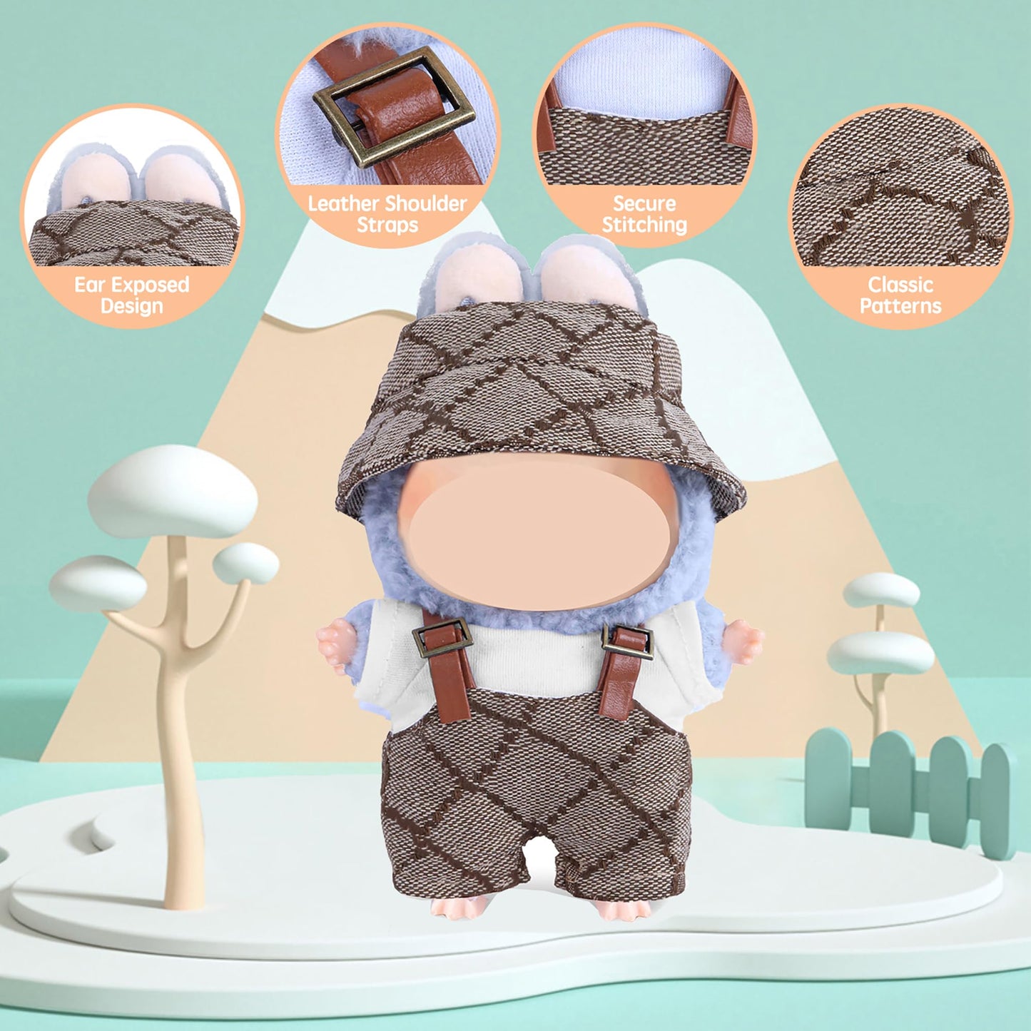 KEOOUA 17cm Doll Clothes Set – Chic Dress & Accessories for Fashion Dolls