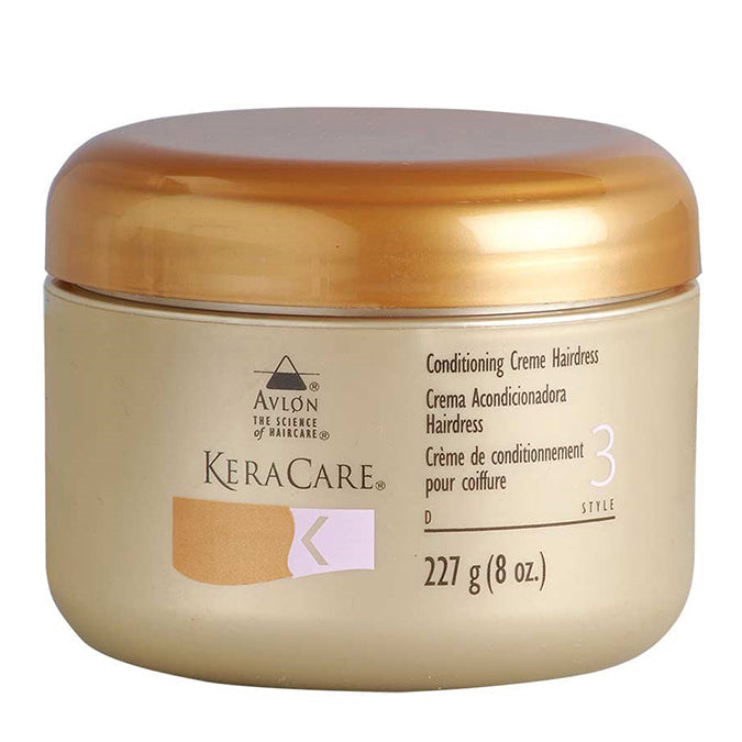 Keracare Conditioning Creme Hairdress for Hydration, Definition & Frizz Control (8 oz / 237ml)