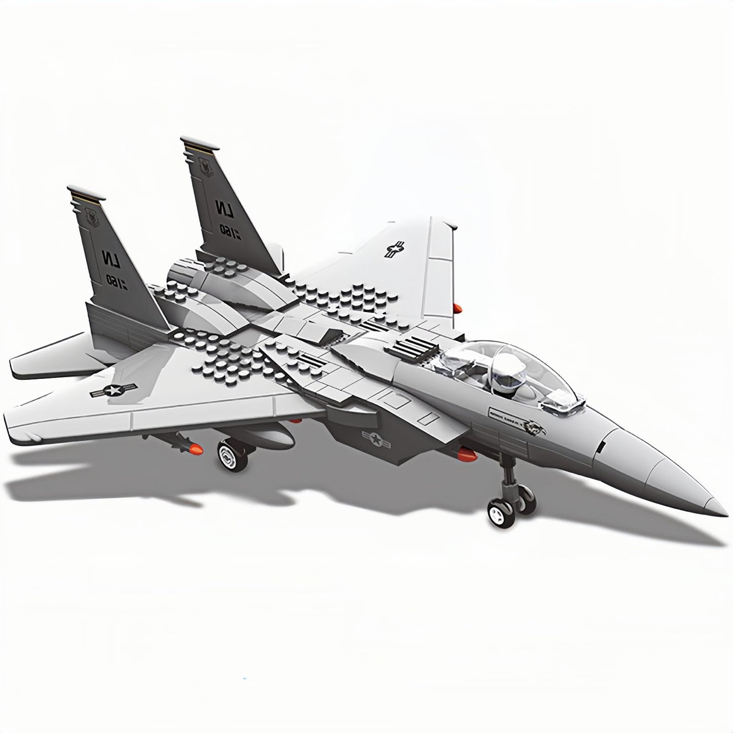 KERHENE F-15 Eagle Lego-Compatible 270-Piece Military Jet Toy for Kids 10+ and Adults