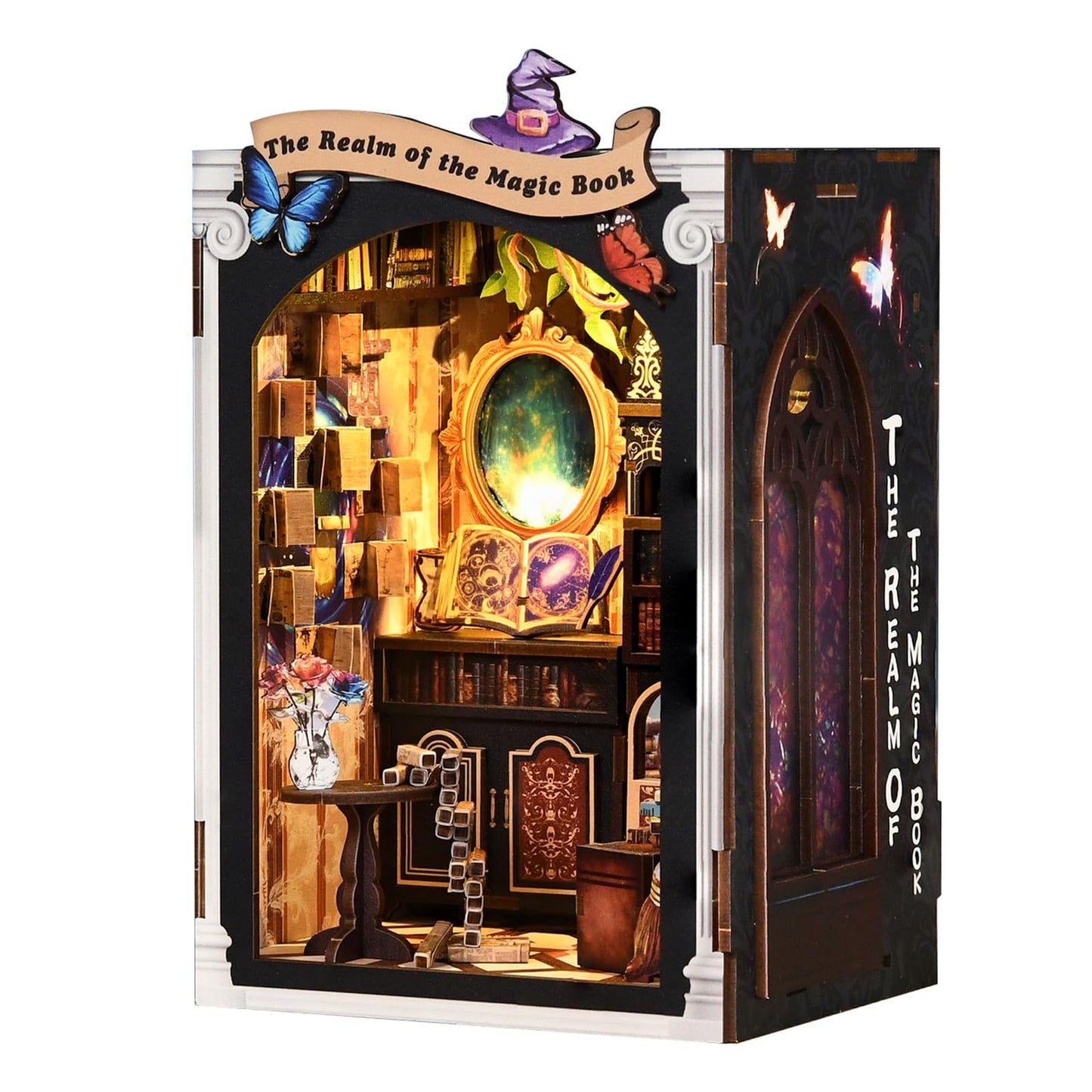 KERNOWO Book Nook Kit: DIY 3D Wooden Puzzles for Bookshelf Decor