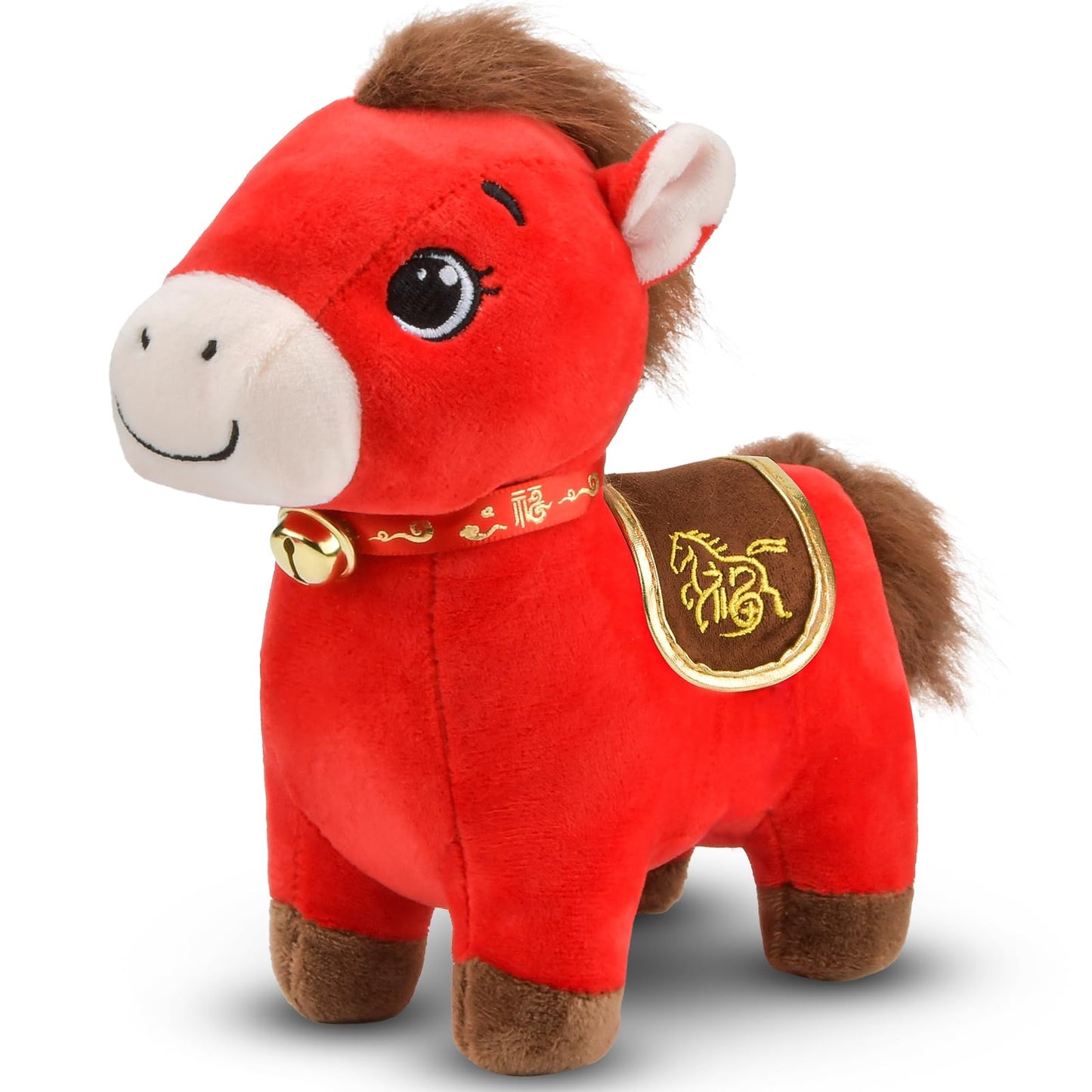 KESOCORAY 2026 Chinese New Year Horse Plush – Lucky Home Decor & Souvenir Mascot, 9.84 in tall