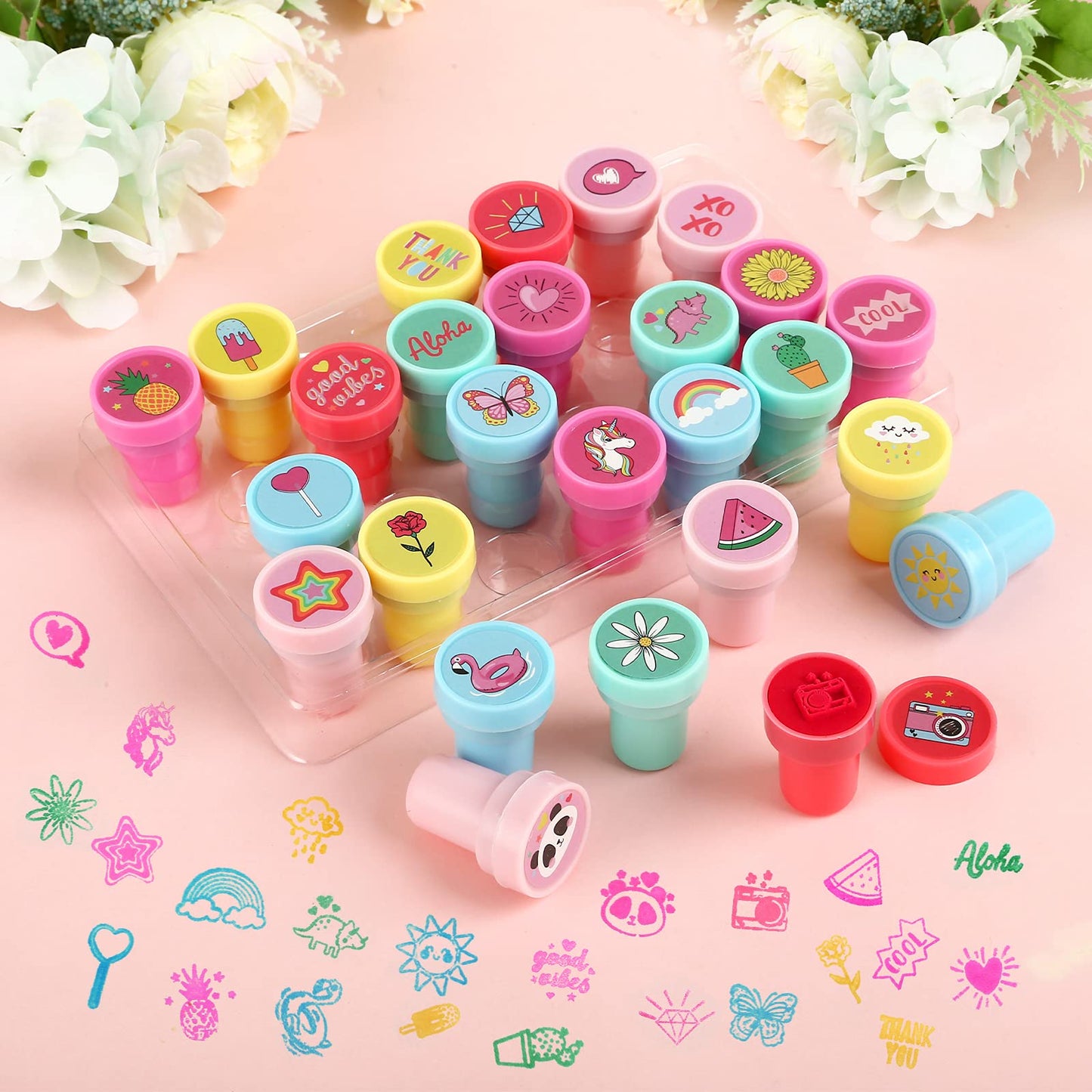 Kesote 26-Piece Self-Inking Stamps for Kids – Easter, Halloween & Party Favors
