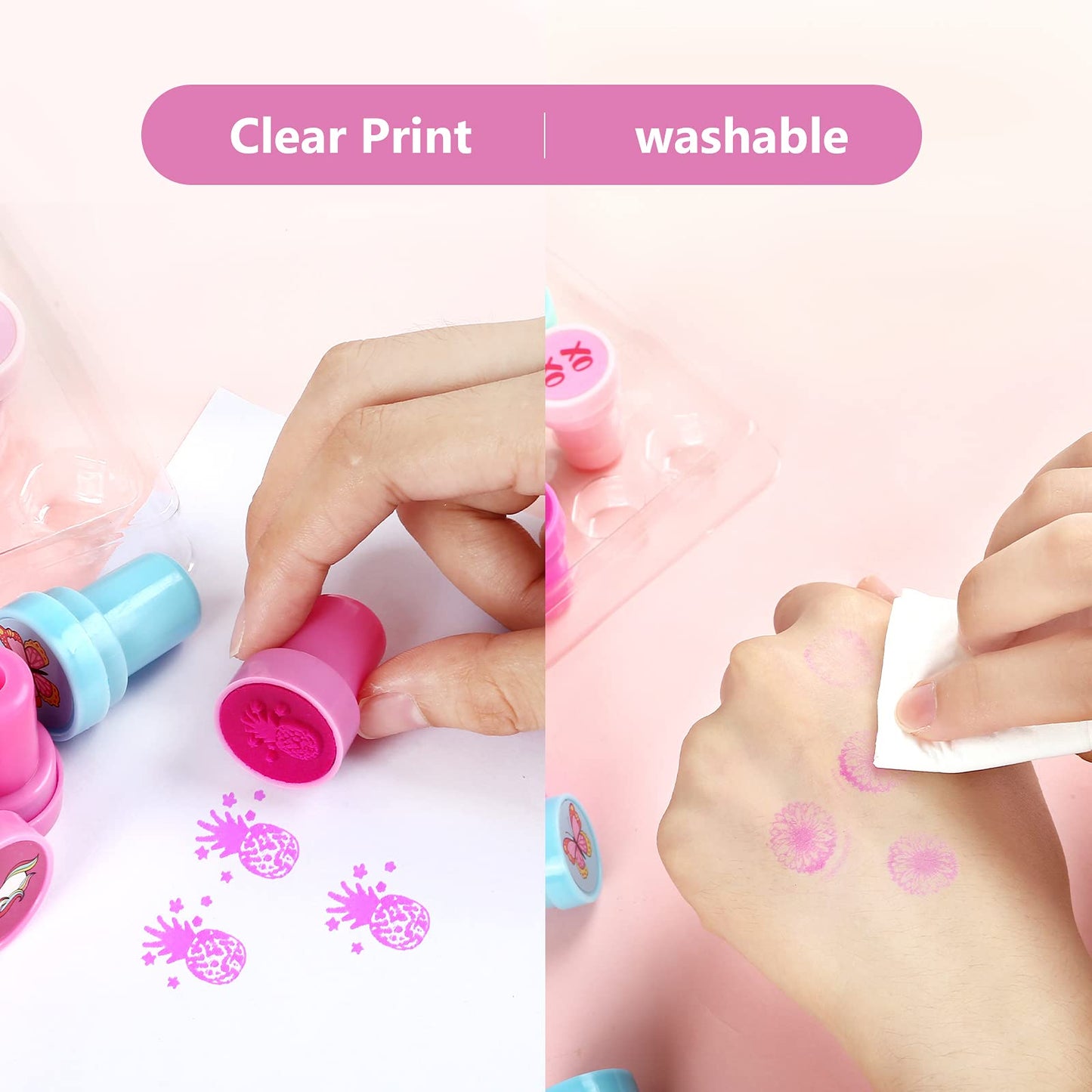 Kesote 26-Piece Self-Inking Stamps for Kids – Easter, Halloween & Party Favors