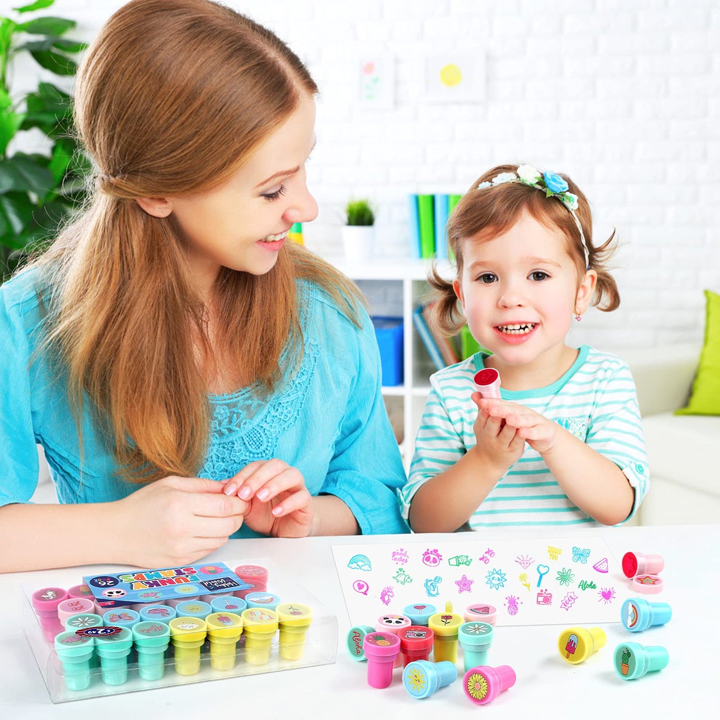 Kesote 26-Piece Self-Inking Stamps for Kids – Easter, Halloween & Party Favors
