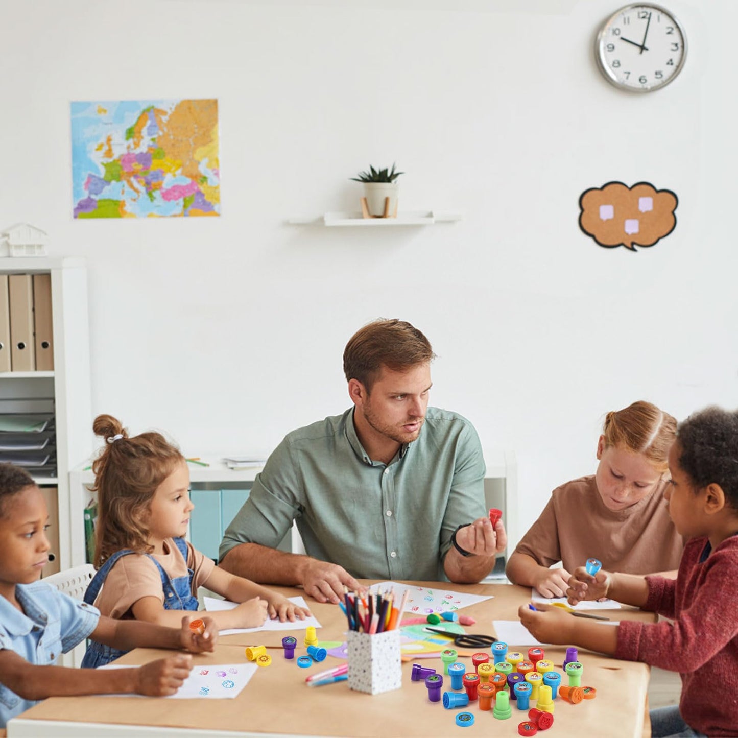 Kesote Space Stamps Set – 26pc Galaxy Party Favors for Kids