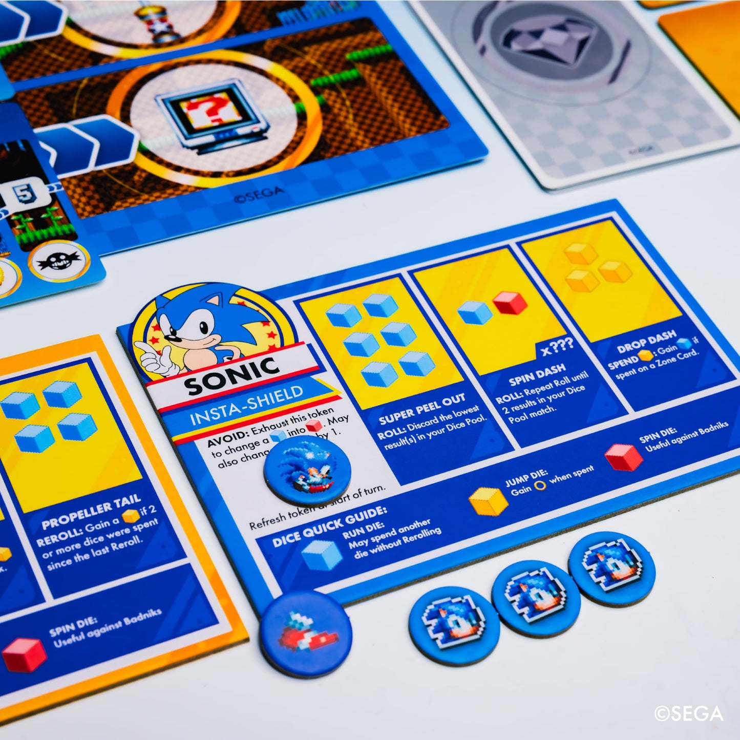 KESS Sonic Roll Board Game - Roll Through 4 Classic Zones | 1-4 Players, Ages 14+