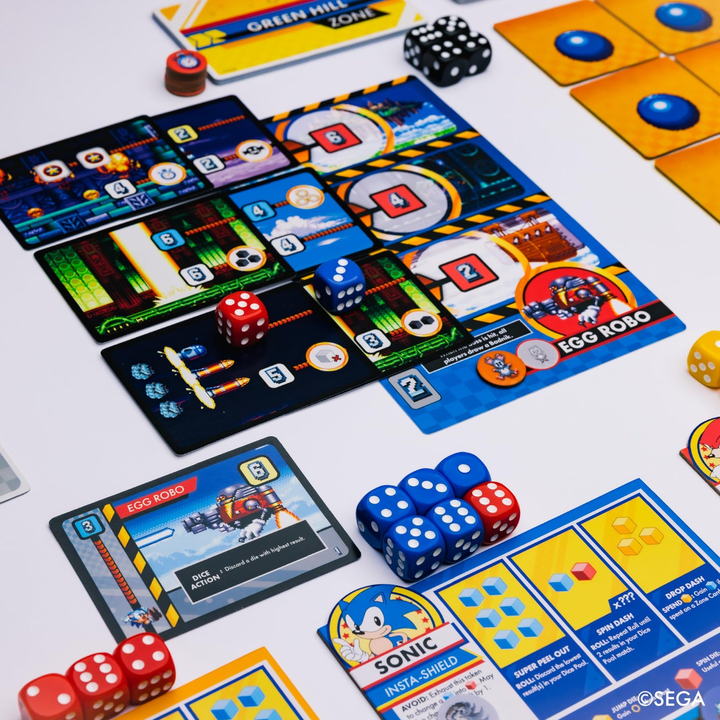 KESS Sonic Roll Board Game - Roll Through 4 Classic Zones | 1-4 Players, Ages 14+