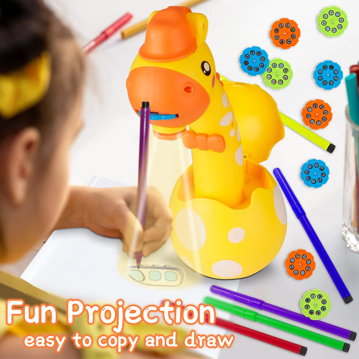 KETIEE Drawing Projector for Kids – 4-in-1 Tracing, Drawing & Music Toy with 72 Stencils