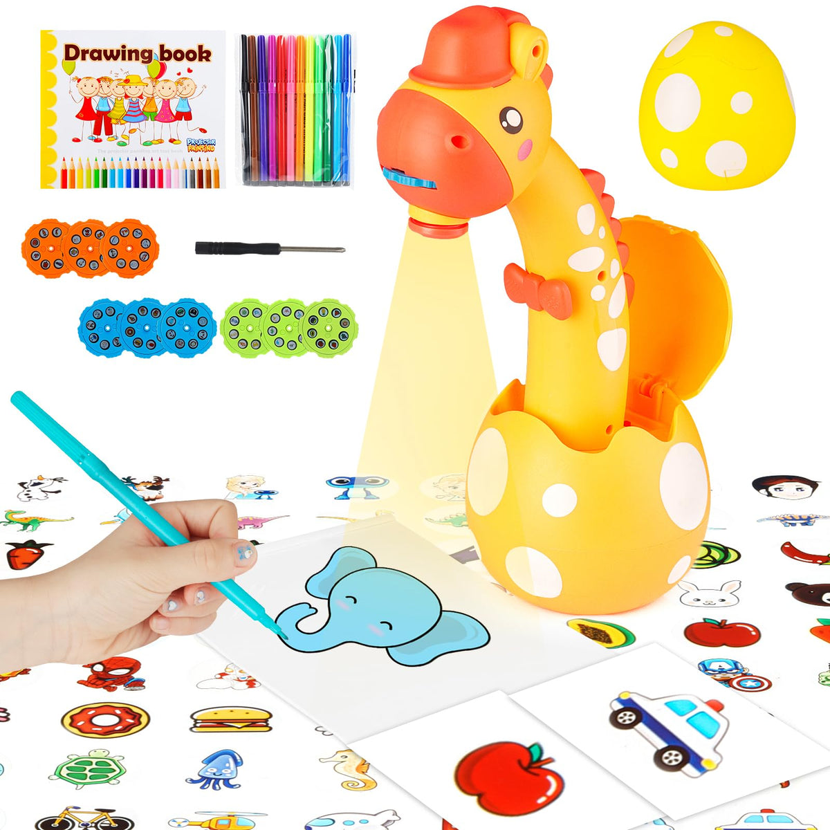 KETIEE Drawing Projector for Kids – 4-in-1 Tracing, Drawing & Music Toy with 72 Stencils