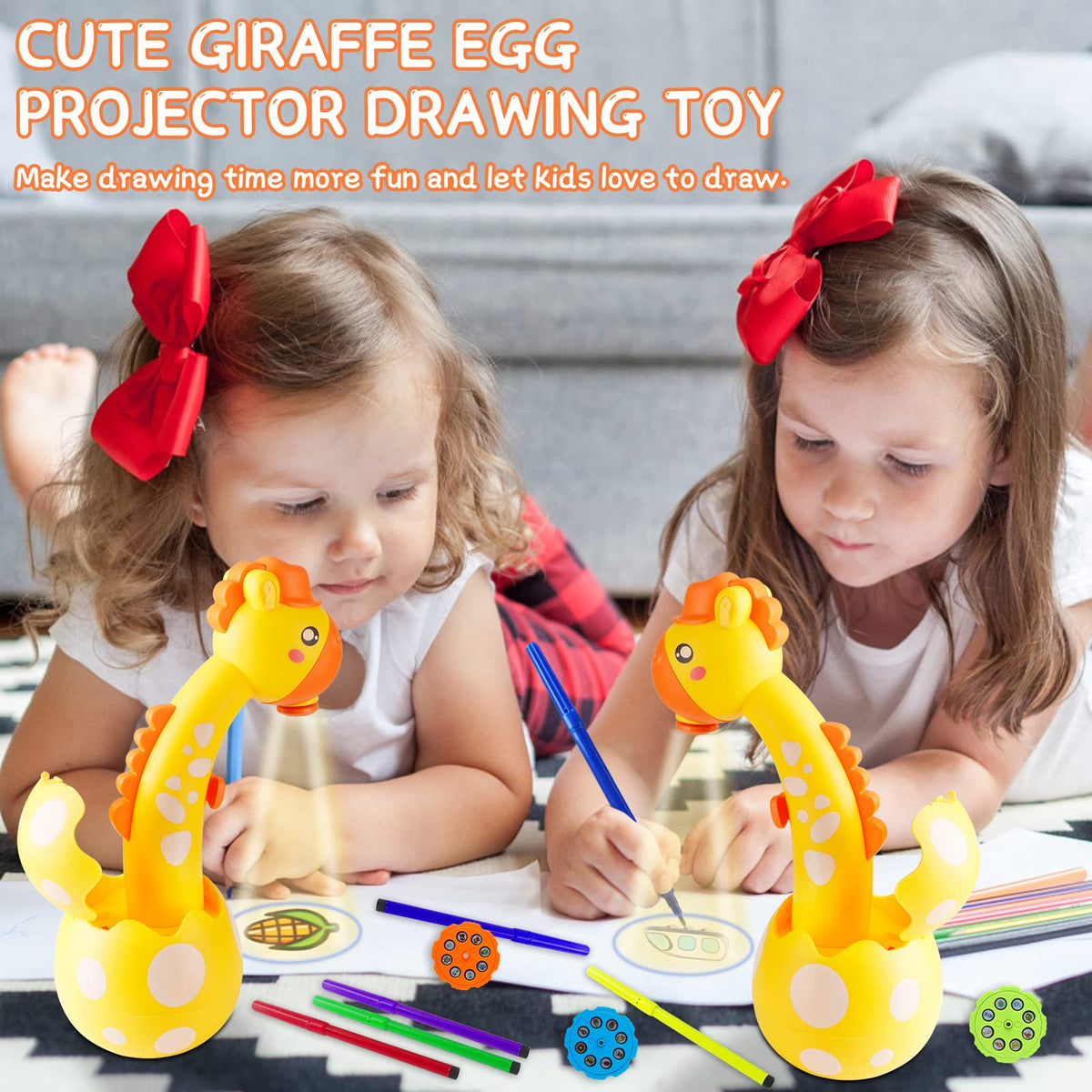 KETIEE Drawing Projector for Kids – 4-in-1 Tracing, Drawing & Music Toy with 72 Stencils