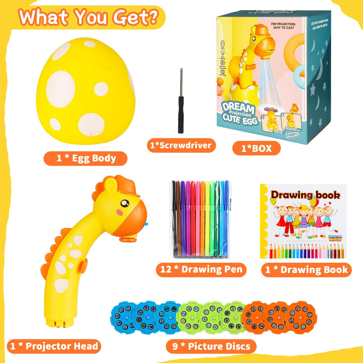 KETIEE Drawing Projector for Kids – 4-in-1 Tracing, Drawing & Music Toy with 72 Stencils
