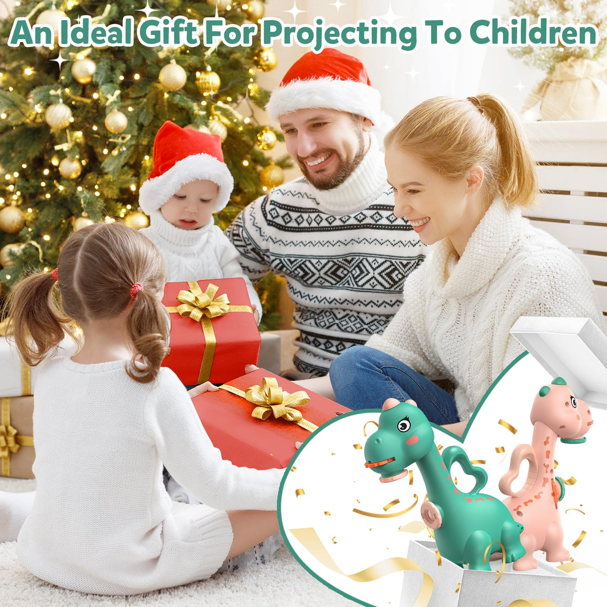 KETIEE Dinosaur Drawing Projector for Kids 5-7 — Dual-Head Sketcher with 96 Patterns