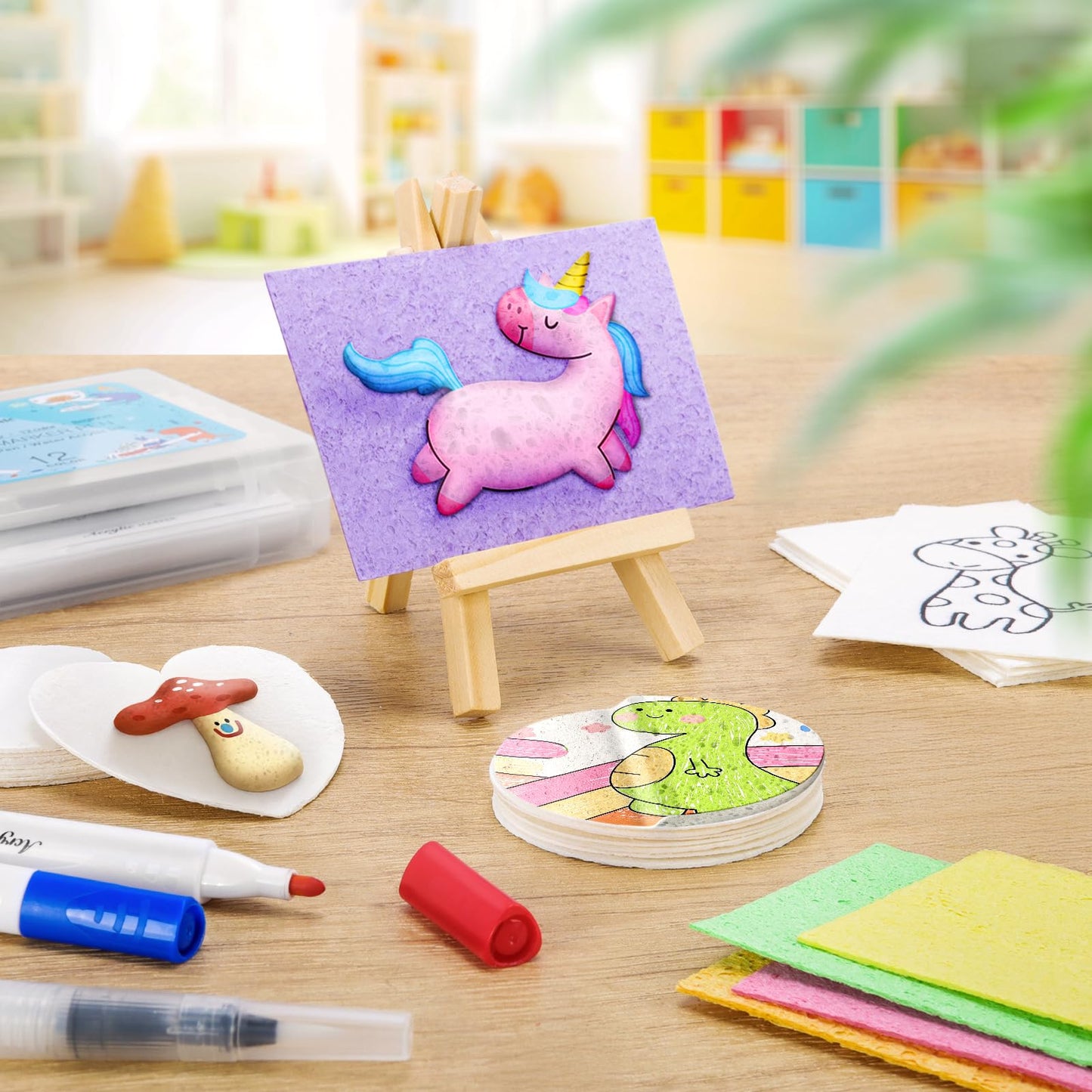 KETIEE Magic Puffy Paint Kit — 58Pcs 3D Foam Textured Art Set (32 Papers, 12 Markers)