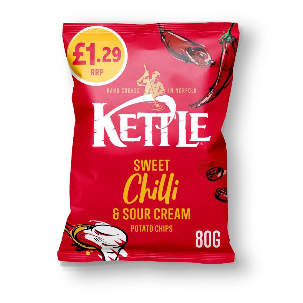 Kettle Sweet Chilli & Sour Cream Crisps PMP 80g (Box of 12)