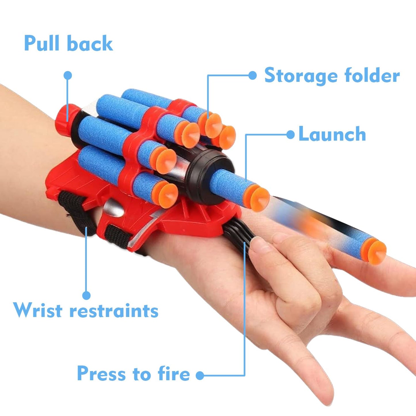 Keumi 2 Sets Spider Web Shooters – Kids Wrist Launcher Gloves for Cosplay, Parties, and Fun