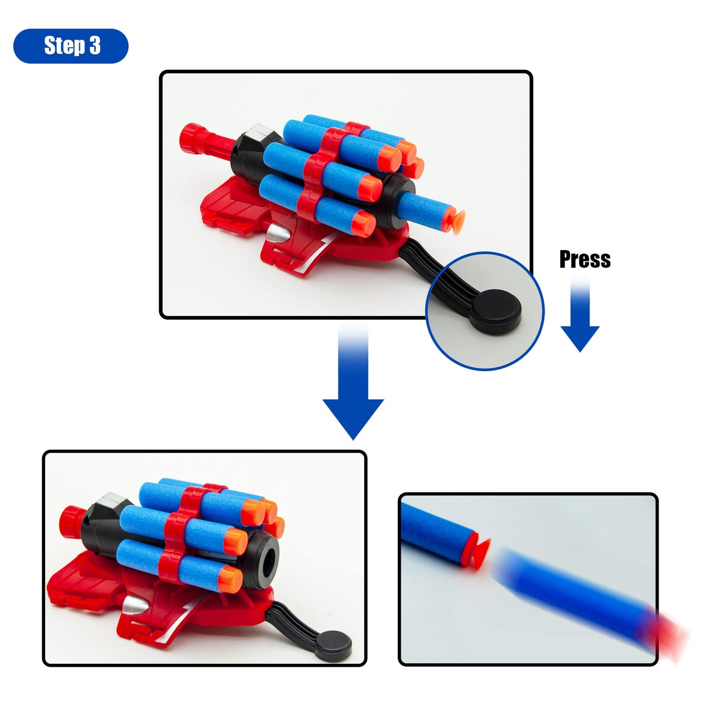 Keumi 2 Sets Spider Web Shooters – Kids Wrist Launcher Gloves for Cosplay, Parties, and Fun