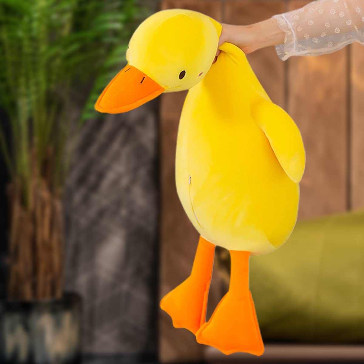 Kewo Duck Plush Pillow — Giant 25.5in Yellow Goose Plush Toy for Cozy Hugs
