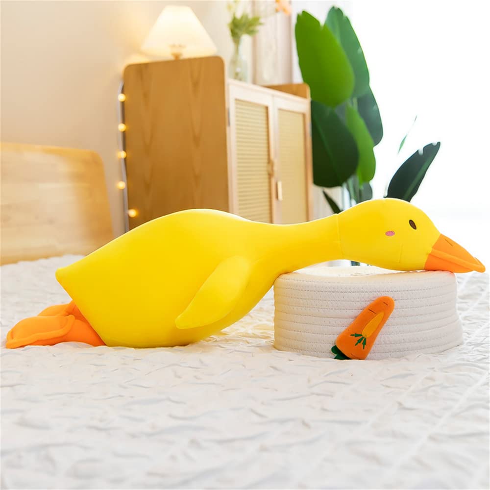 Kewo Duck Plush Pillow — Giant 25.5in Yellow Goose Plush Toy for Cozy Hugs