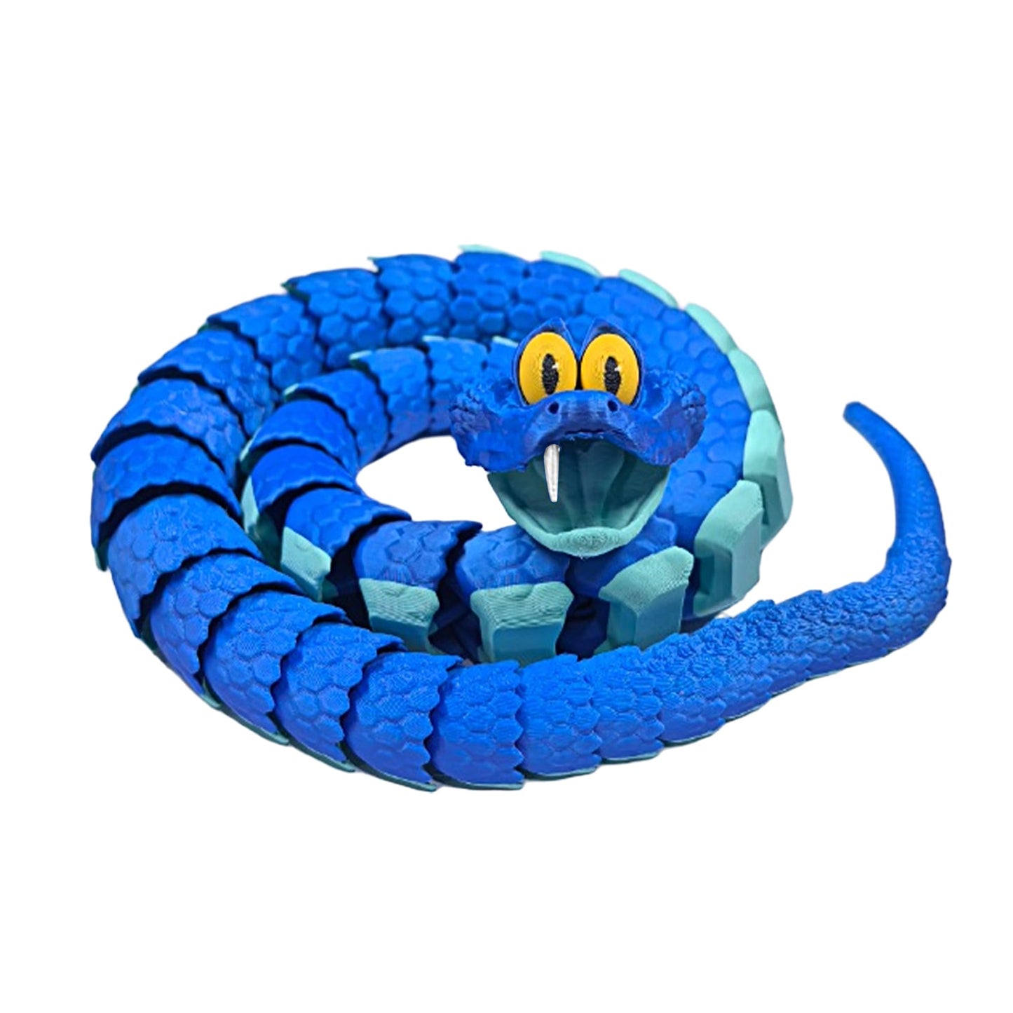 Kexueguan Snake Gary Figurine - Articulated Blue Serpent Desk Decor