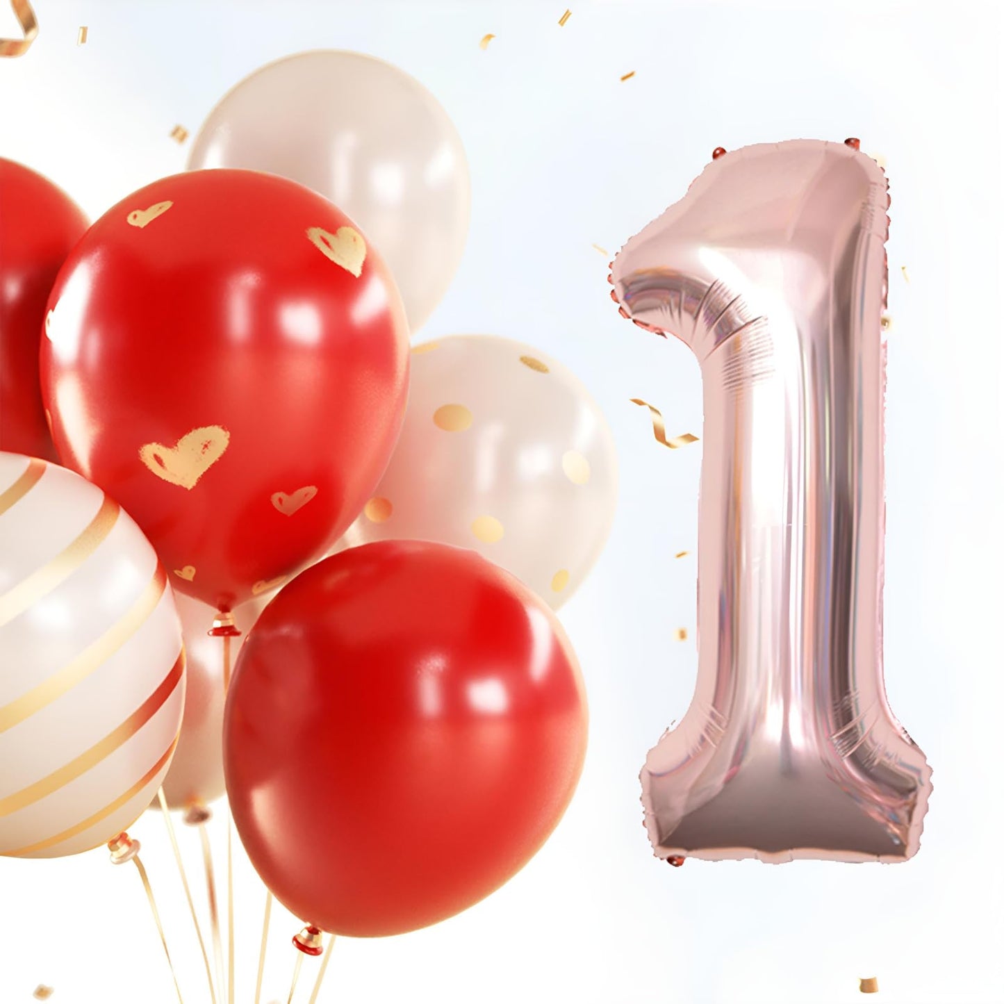Keyali 40 Inch Giant Rose Gold Number 2 Balloon – Helium Mylar Birthday & Party Decor