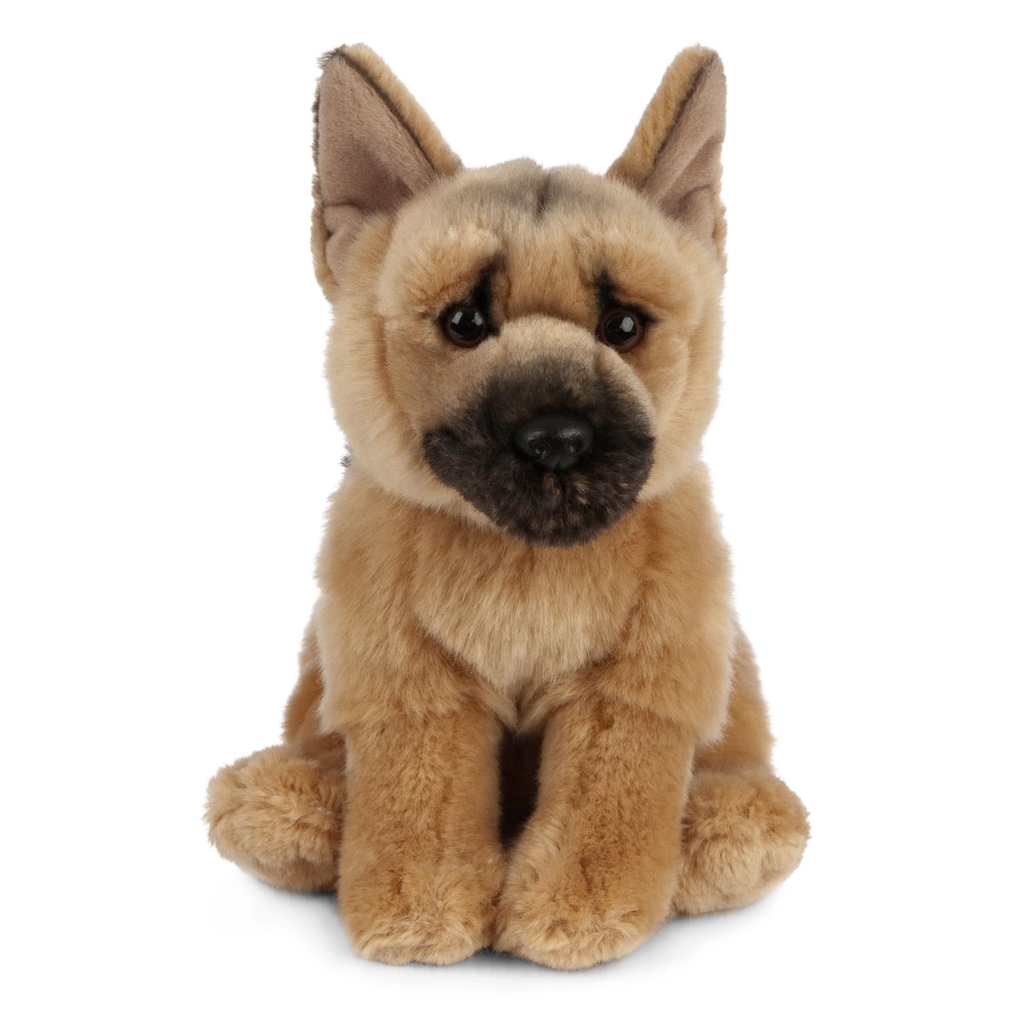 Keycraft Living Nature German Shepherd Plush Toy – 8 inch Realistic Soft Dog for Kids