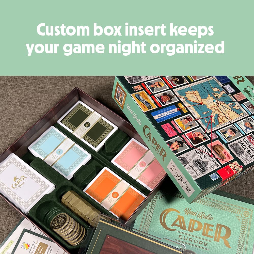 Caper Europe by Keymaster Games — Strategic 2-Player Heist Board Game for Ages 10+
