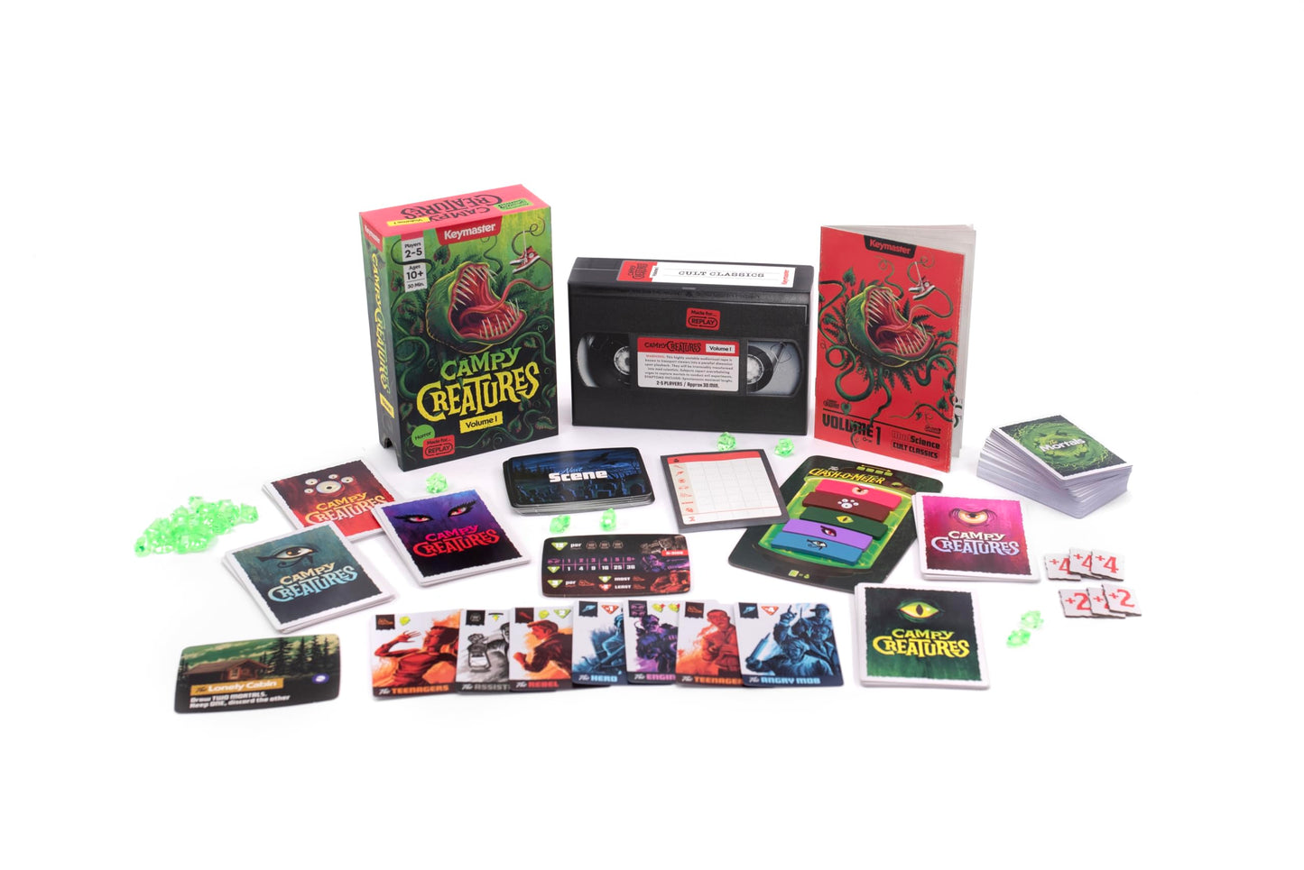 Keymaster Games Campy Creatures Vol. 1 — Hilariously Fun Trick-Taking Card Game for Adults & Families