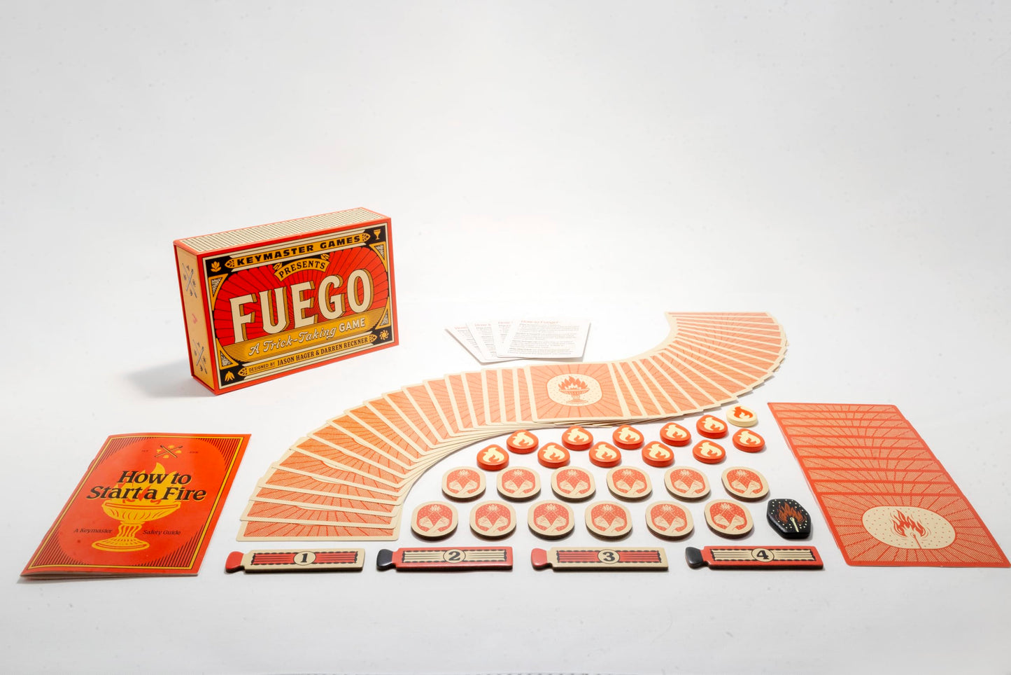 Keymaster Games Fuego – Quick, Strategic Trick-Taking Card Game for 2-4 Players (Travel-Friendly)