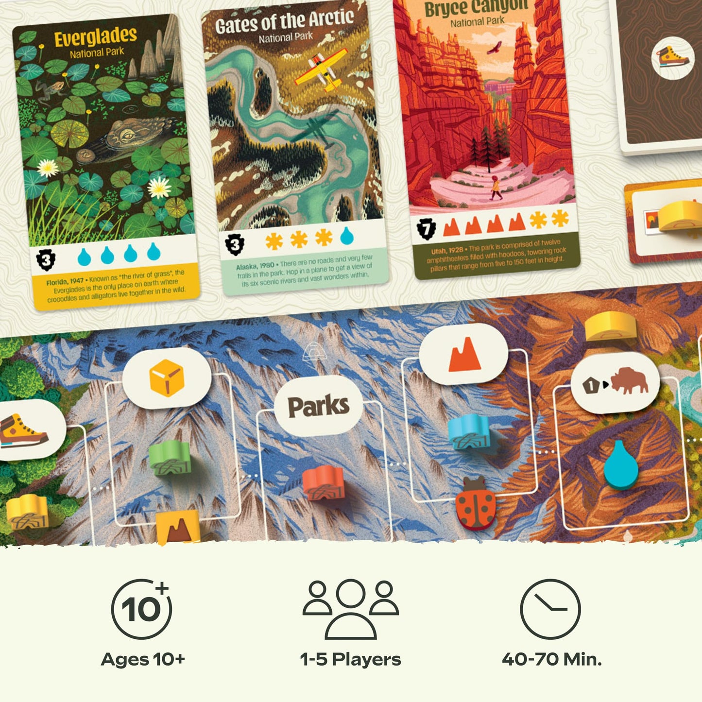 Keymaster Games Parks (2nd Edition) Summit Deluxe – Family Strategy for National Parks