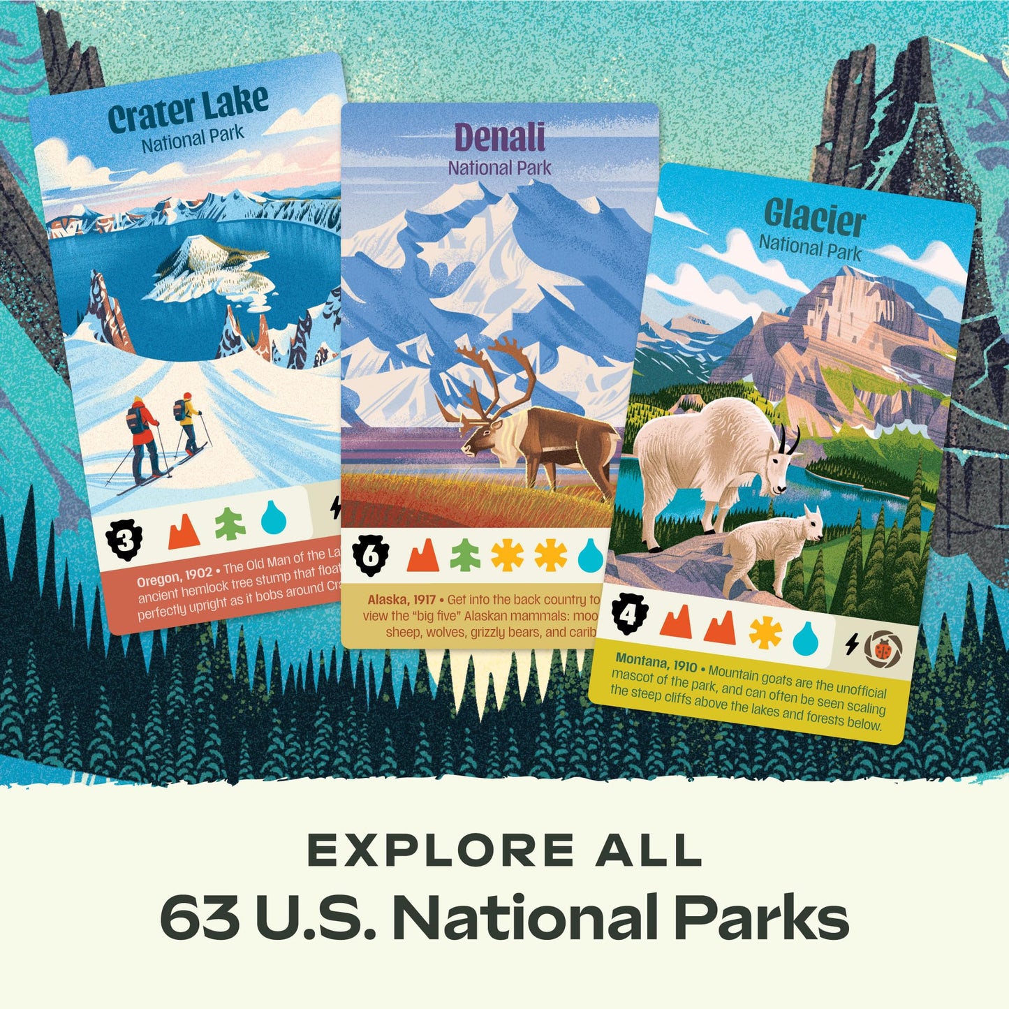 Keymaster Games Parks (2nd Edition) Summit Deluxe – Family Strategy for National Parks